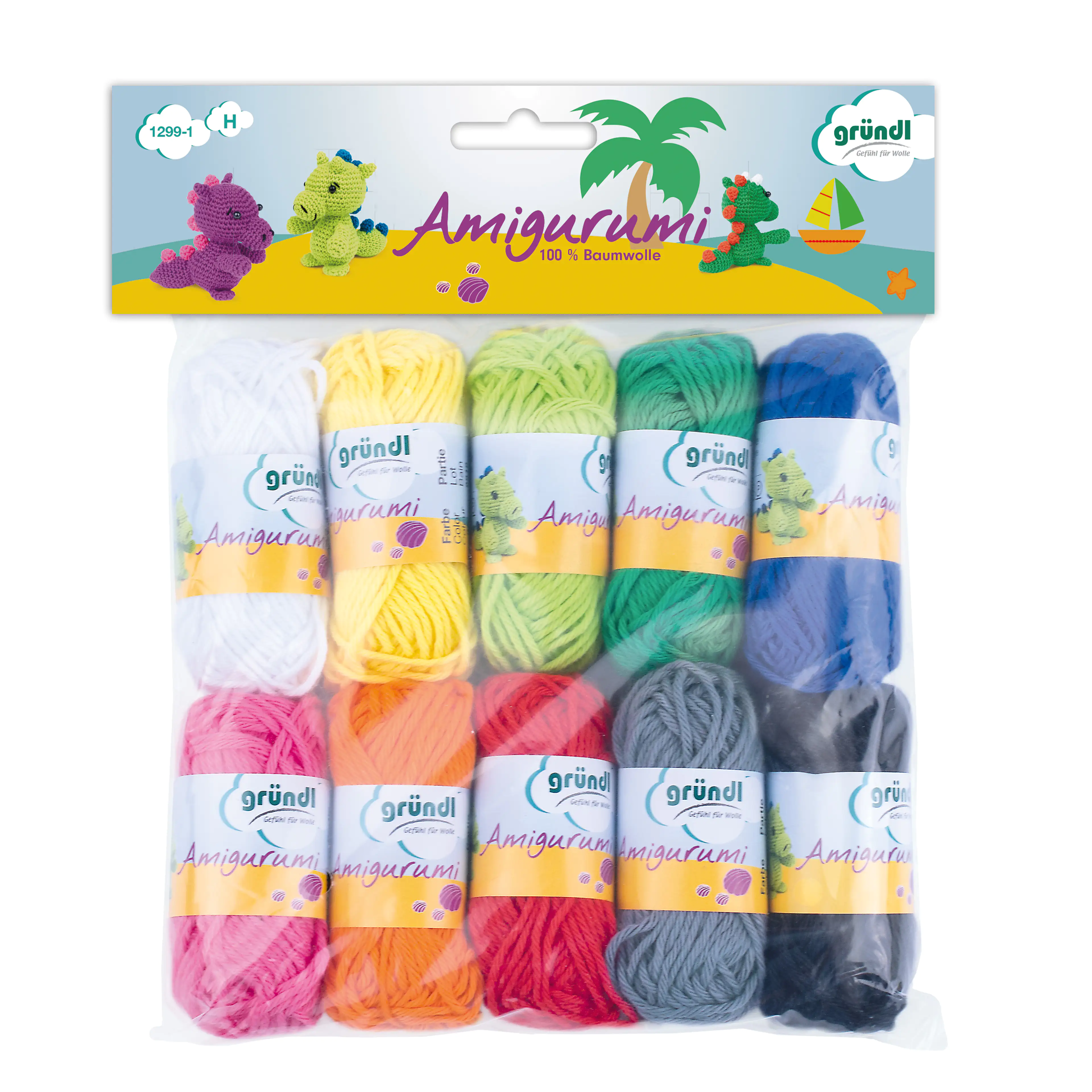 Gründl Baumwollgarn Amigurumi Buntstiftfarben 120 g Gründl Baumwollgarn Amigurumi Buntstiftfarben 120 g