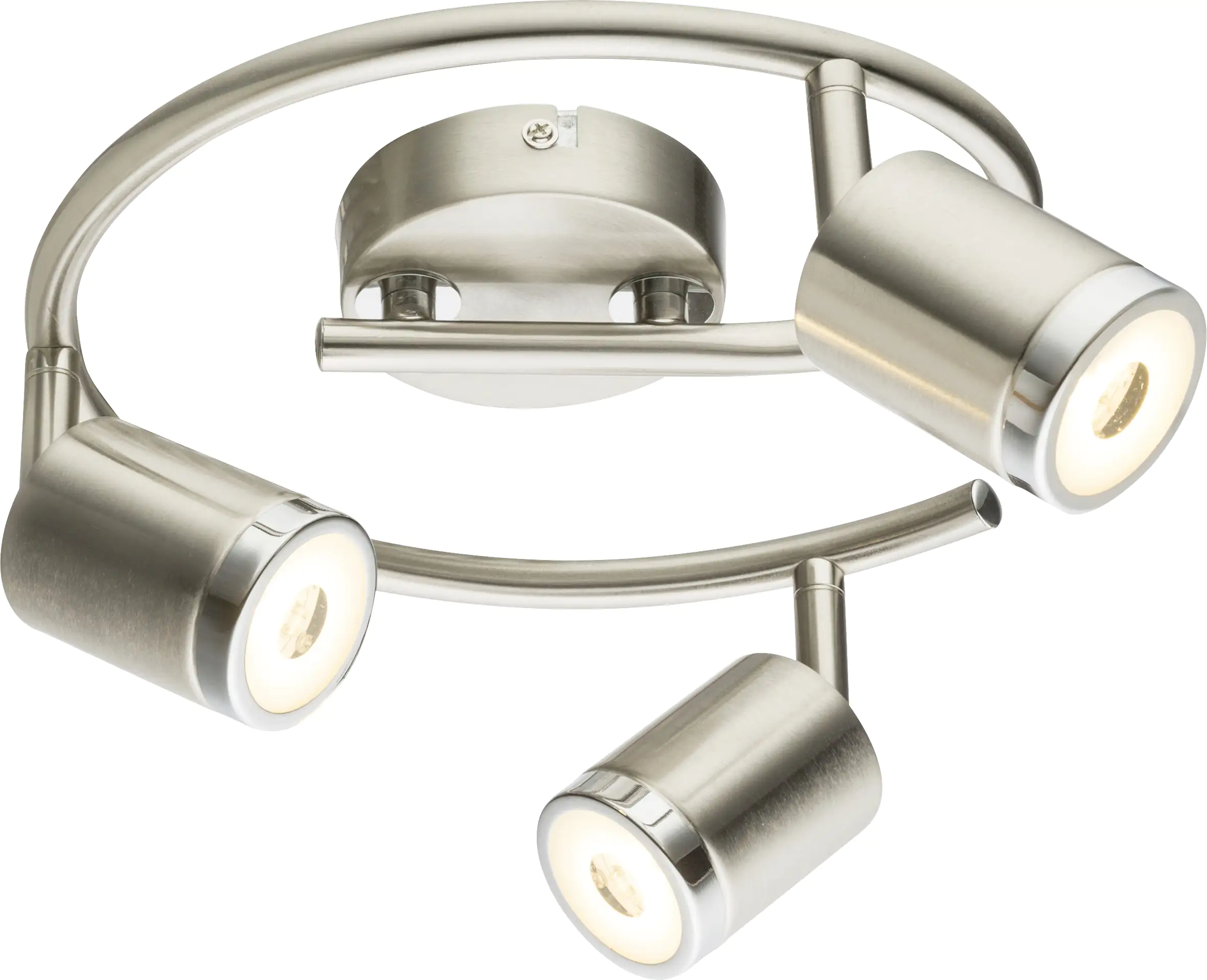 Globo 3er LED Spot Comore nickel Ø 25 cm warmweiß