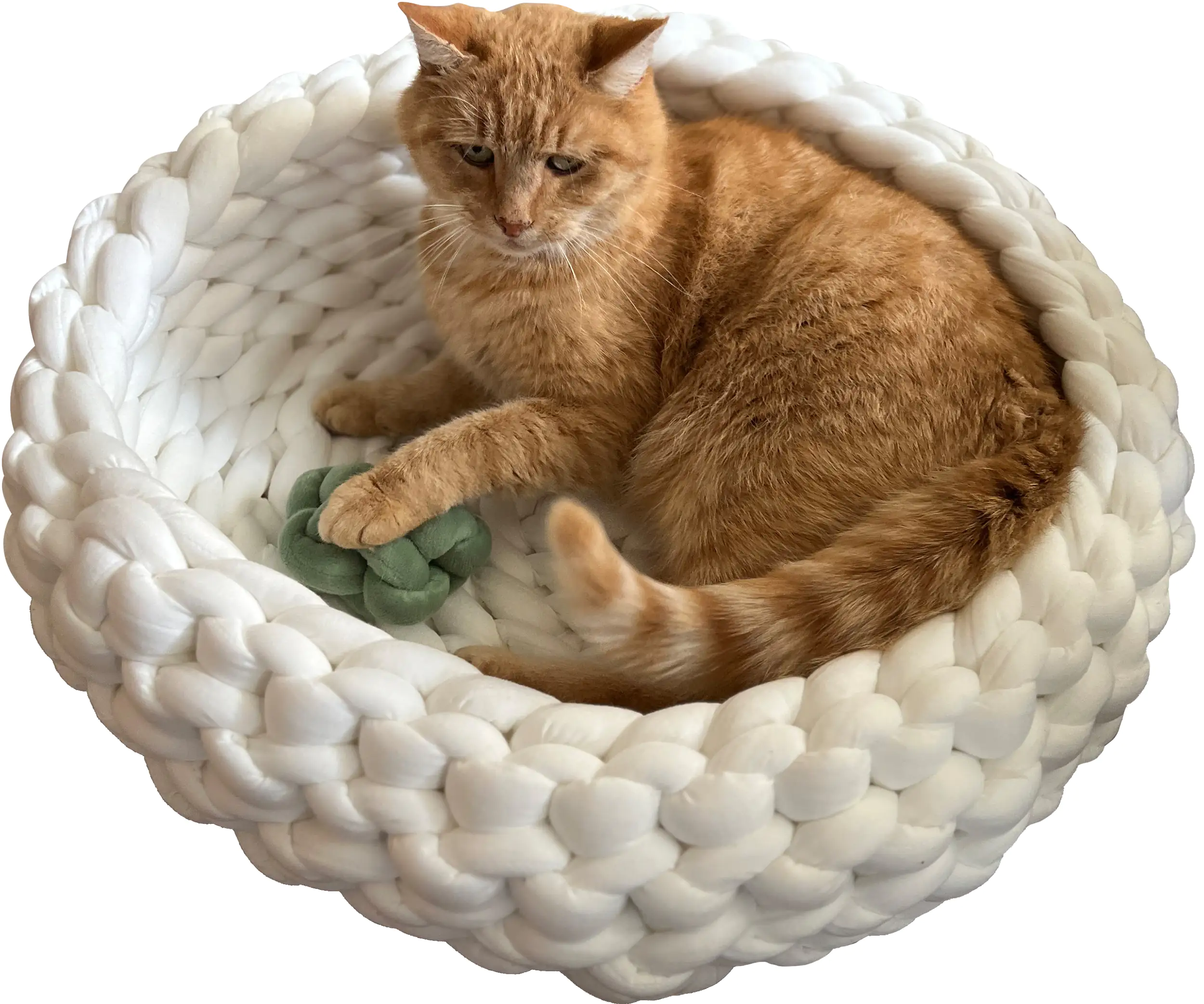 Katzenkorb Grobstrick geflochten 50 x 50 x 15 cm beige Katzenkorb Grobstrick geflochten 50 x 50 x 15 cm beige