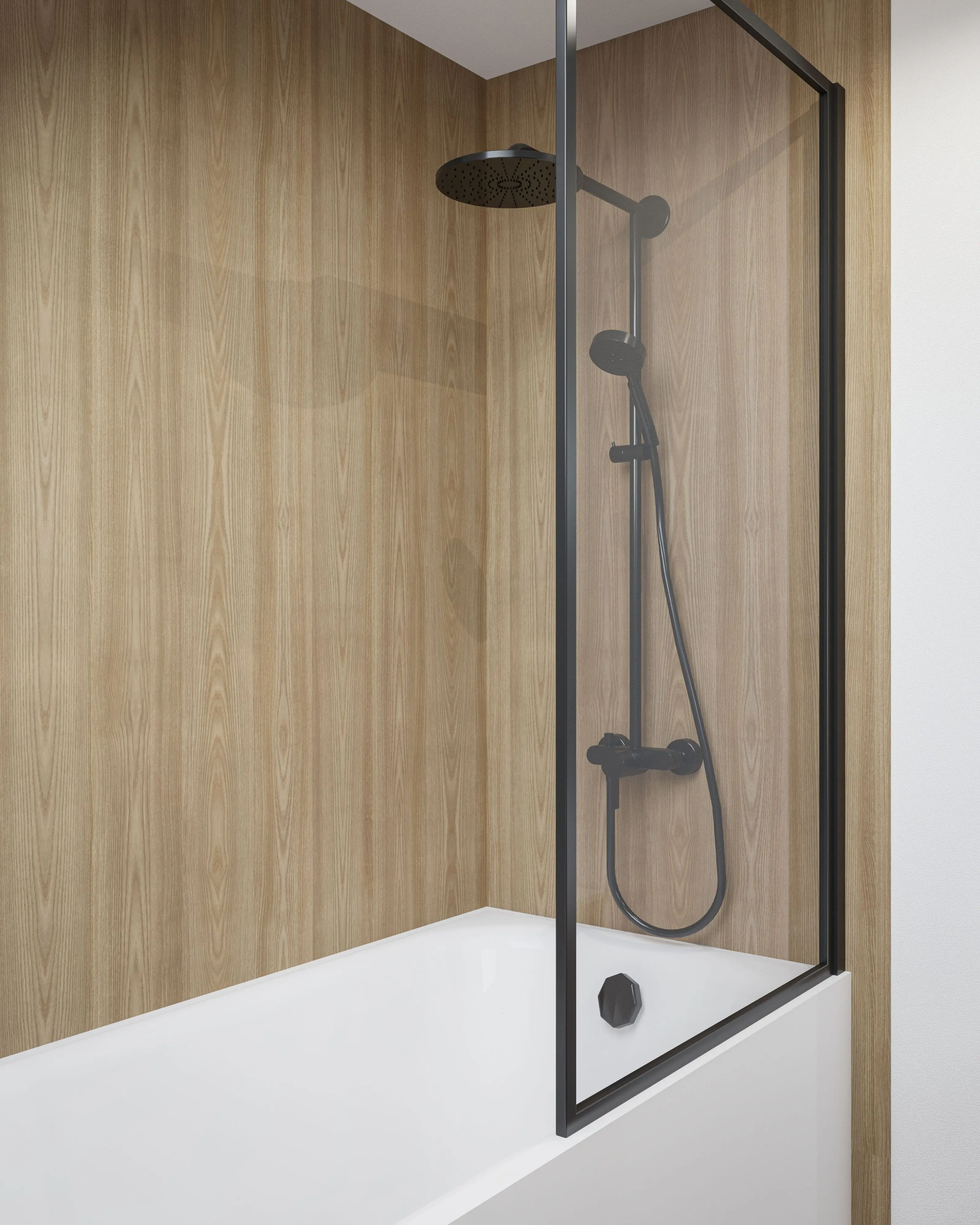 Wetwall Elite Wandpaneel  Natural Wood 120 x 242 cm mit Nut & Feder
