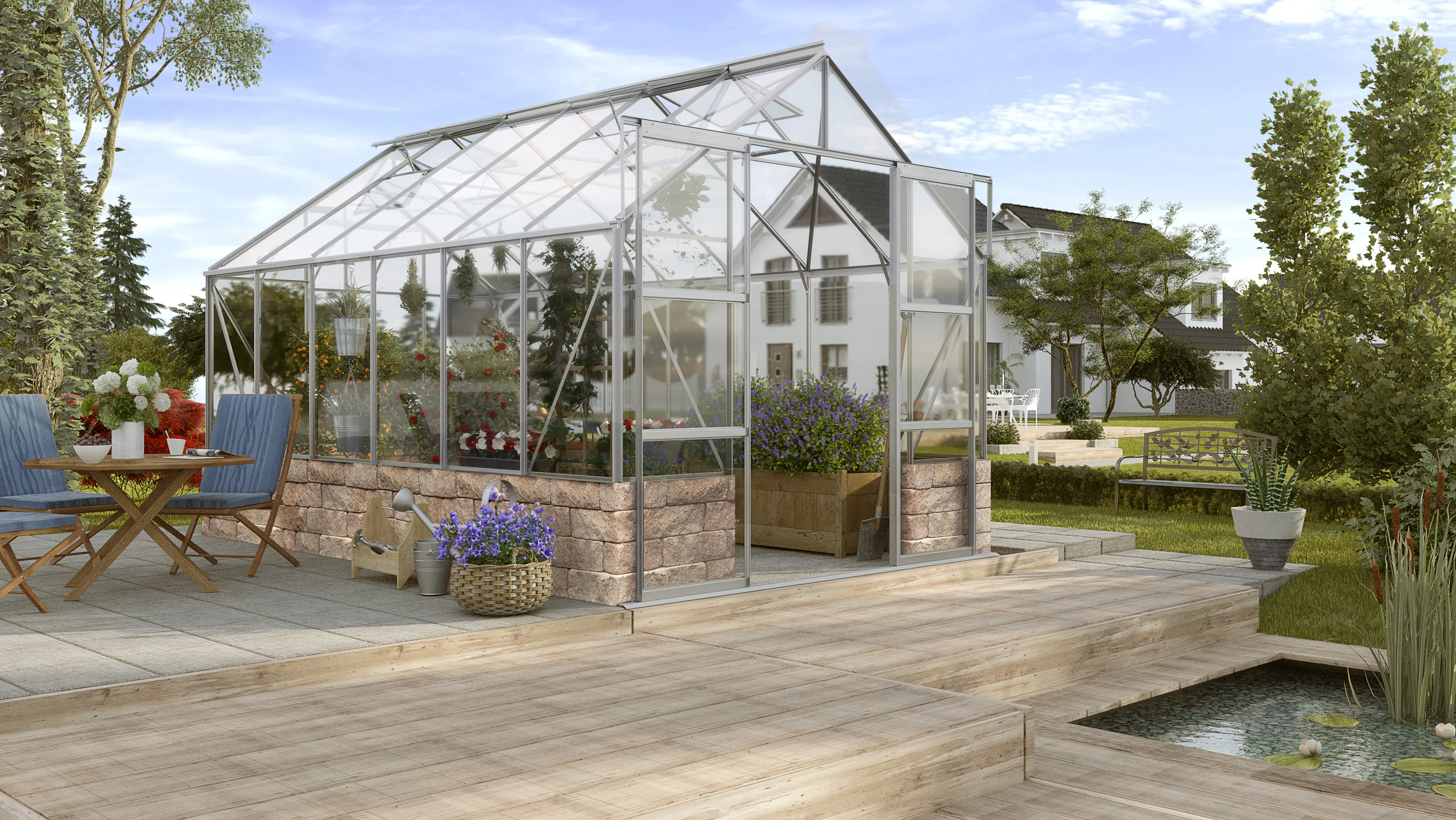 Vitavia Gewächshaus Cassandra 9900 256 x 388 cm 3 mm Sicherheitsglas