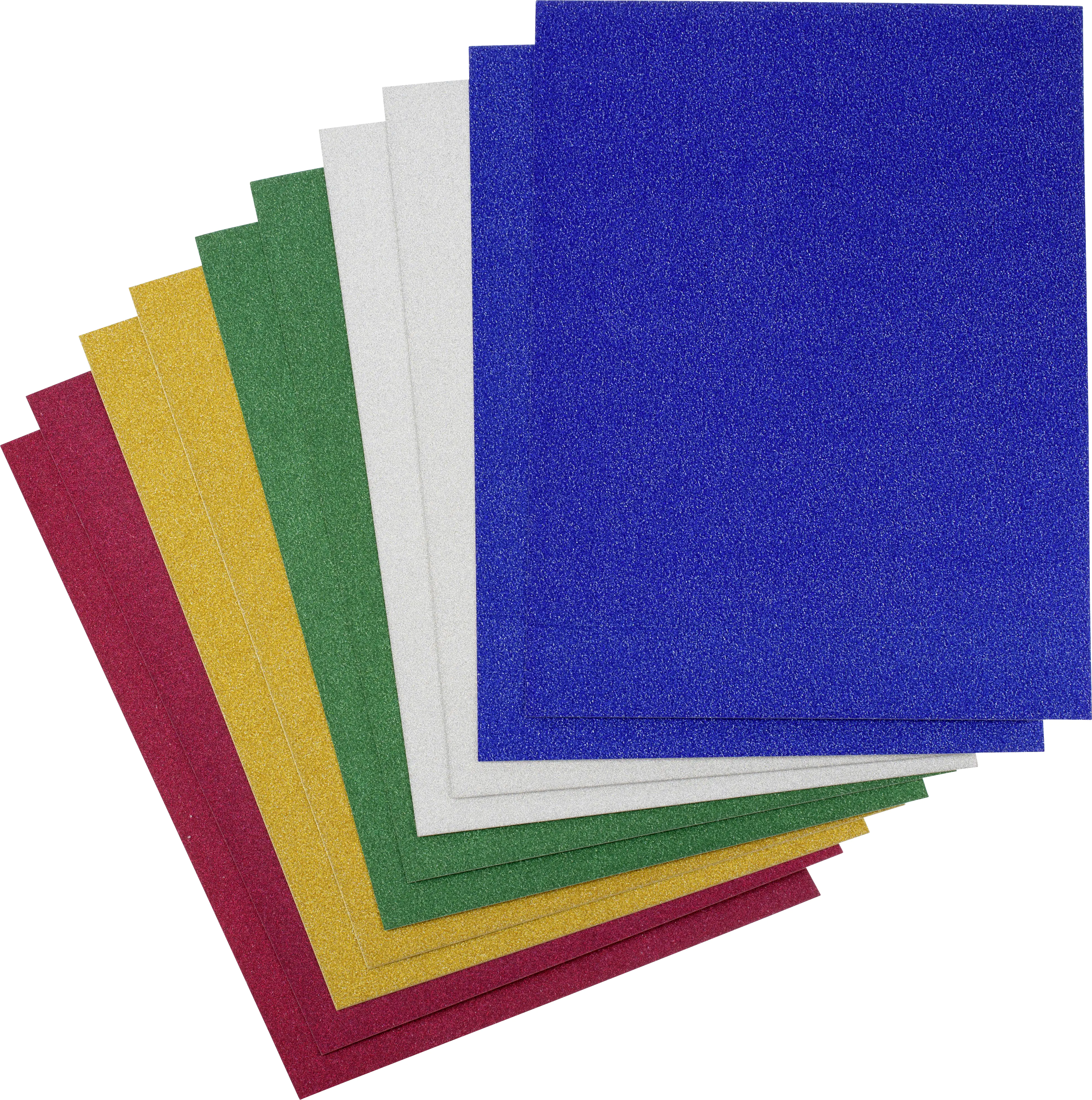 Glorex Glitter-Karton 20 x 30 cm, 10 Stück