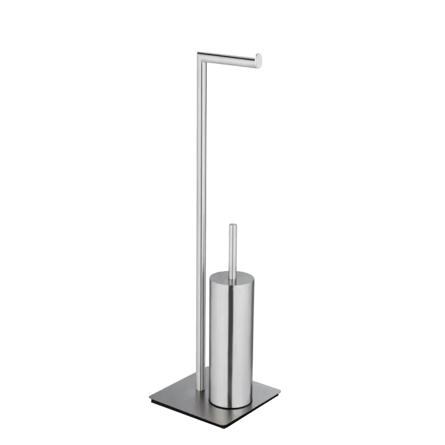 Wenko Stand WC-Garnitur Recco Edelstahl matt