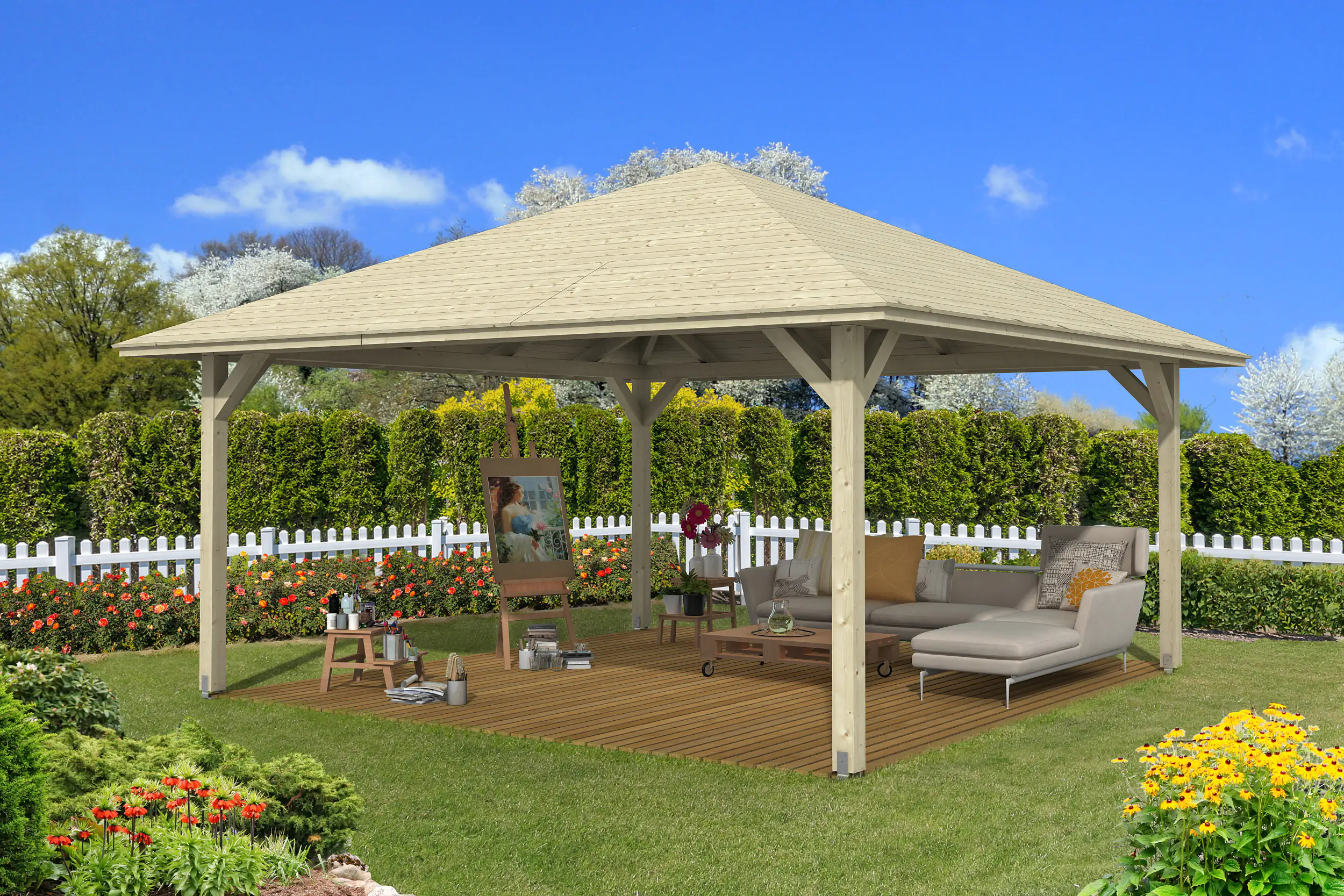 SKAN HOLZ Pavillon Cannes 4 Leimholz, natur