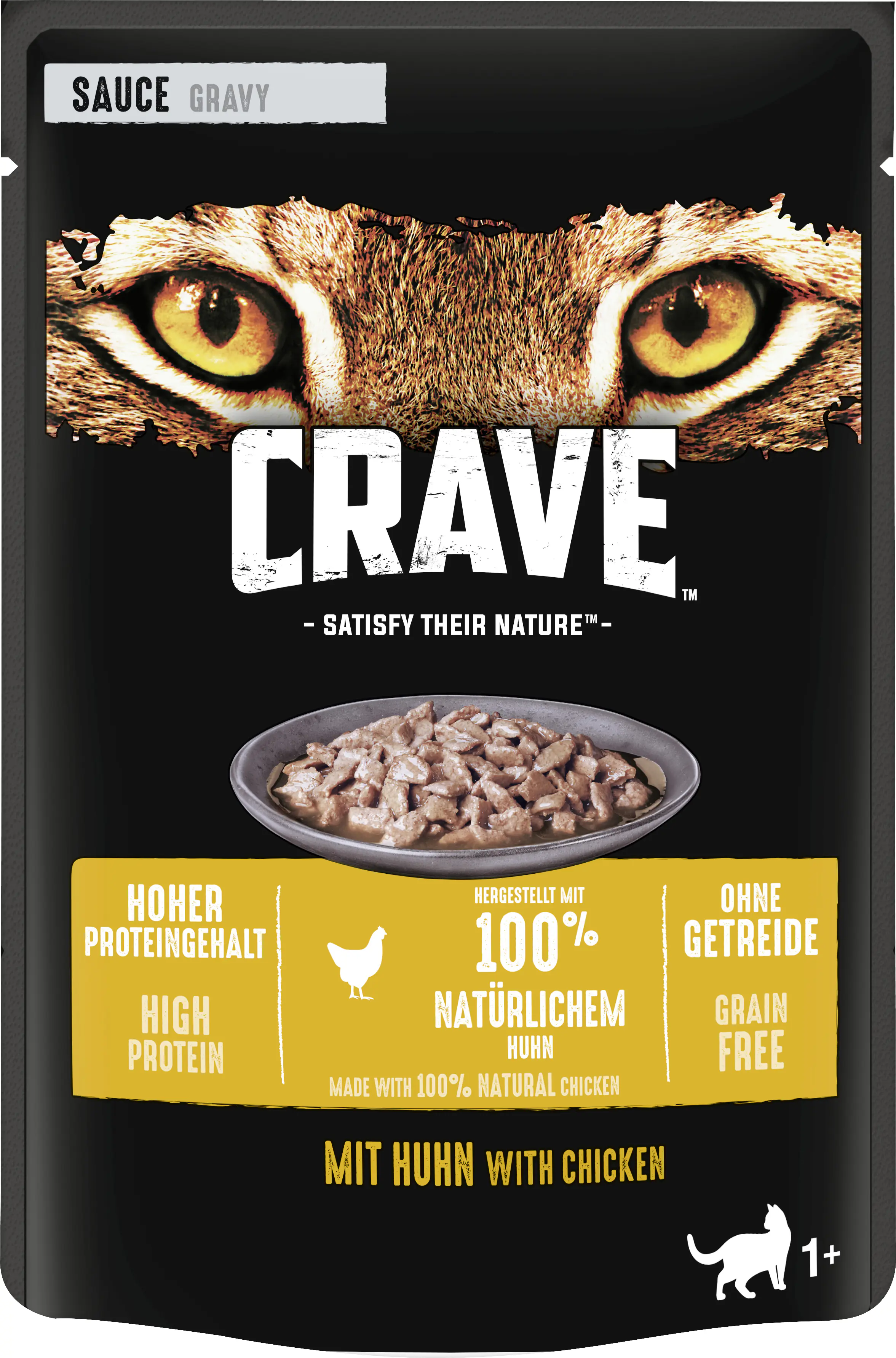 Crave Adult Sauce mit Huhn Katzenfutter 85 g