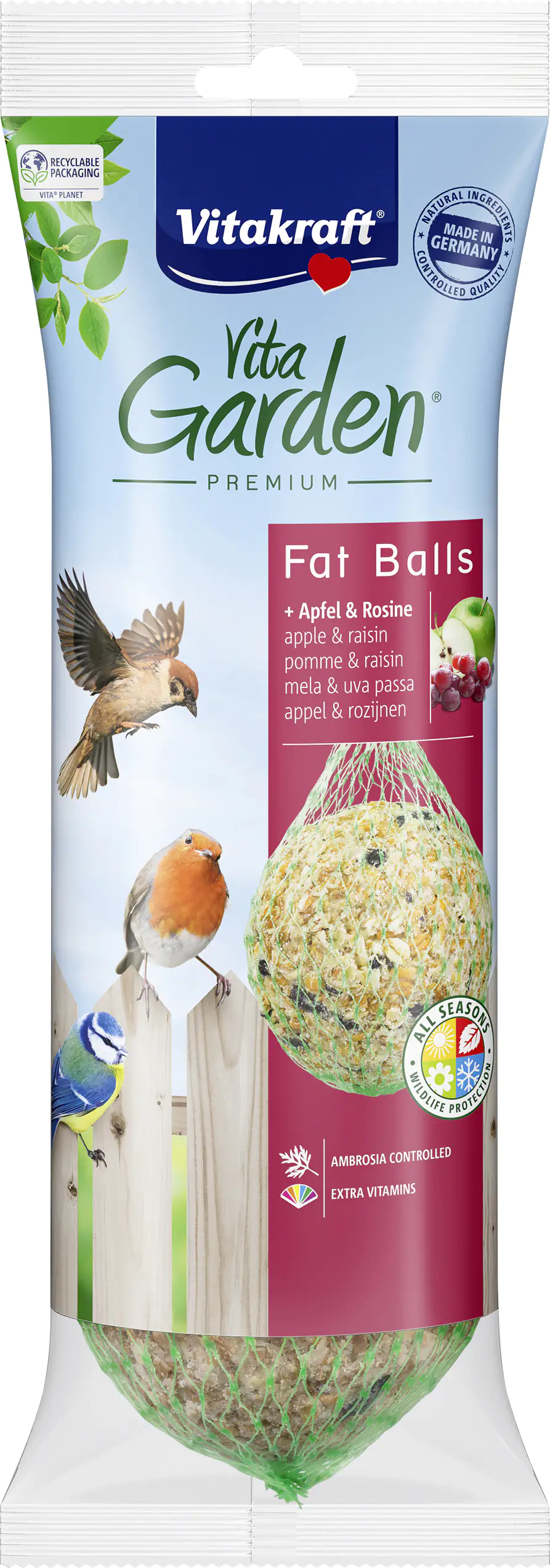 Vitakraft Vita Garden® Knödel Apfel & Rosine 4 Stück / 360 g Vitakraft Vita Garden® Knödel Apfel & Rosine 4 Stück / 360 g