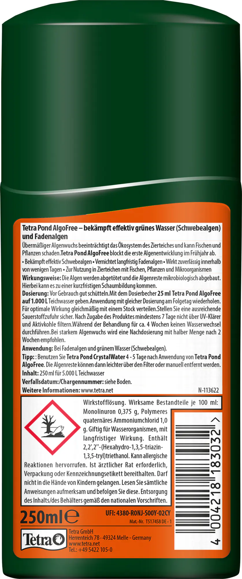Tetra Wasseraufbereitung AlgoFree 250 ml