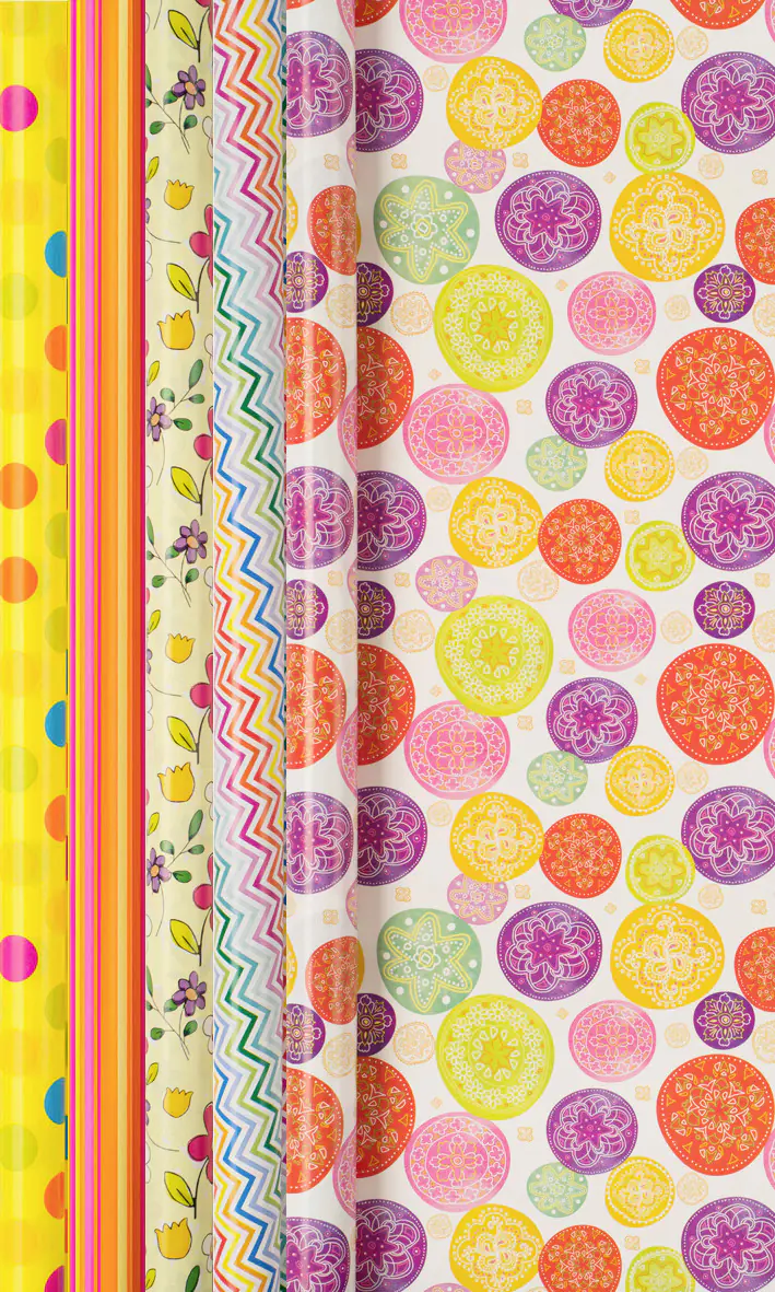 Duni Geschenkpapier Yellow Dreams 2 x 0,7 m