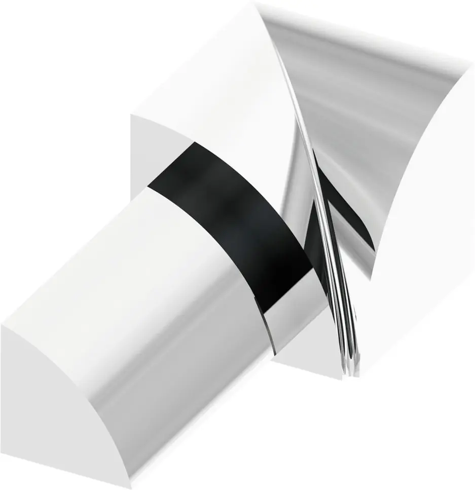 alfer Innenecke Aluminium eloxiert poliert Chrom Optik