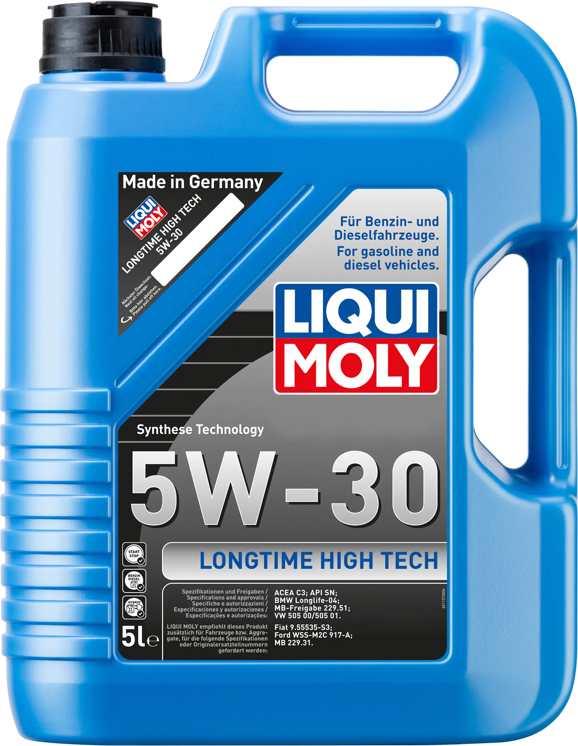 4100420011375 Liqui Moly Motoröl Longtime High Tech SAE 5W-30 5 L