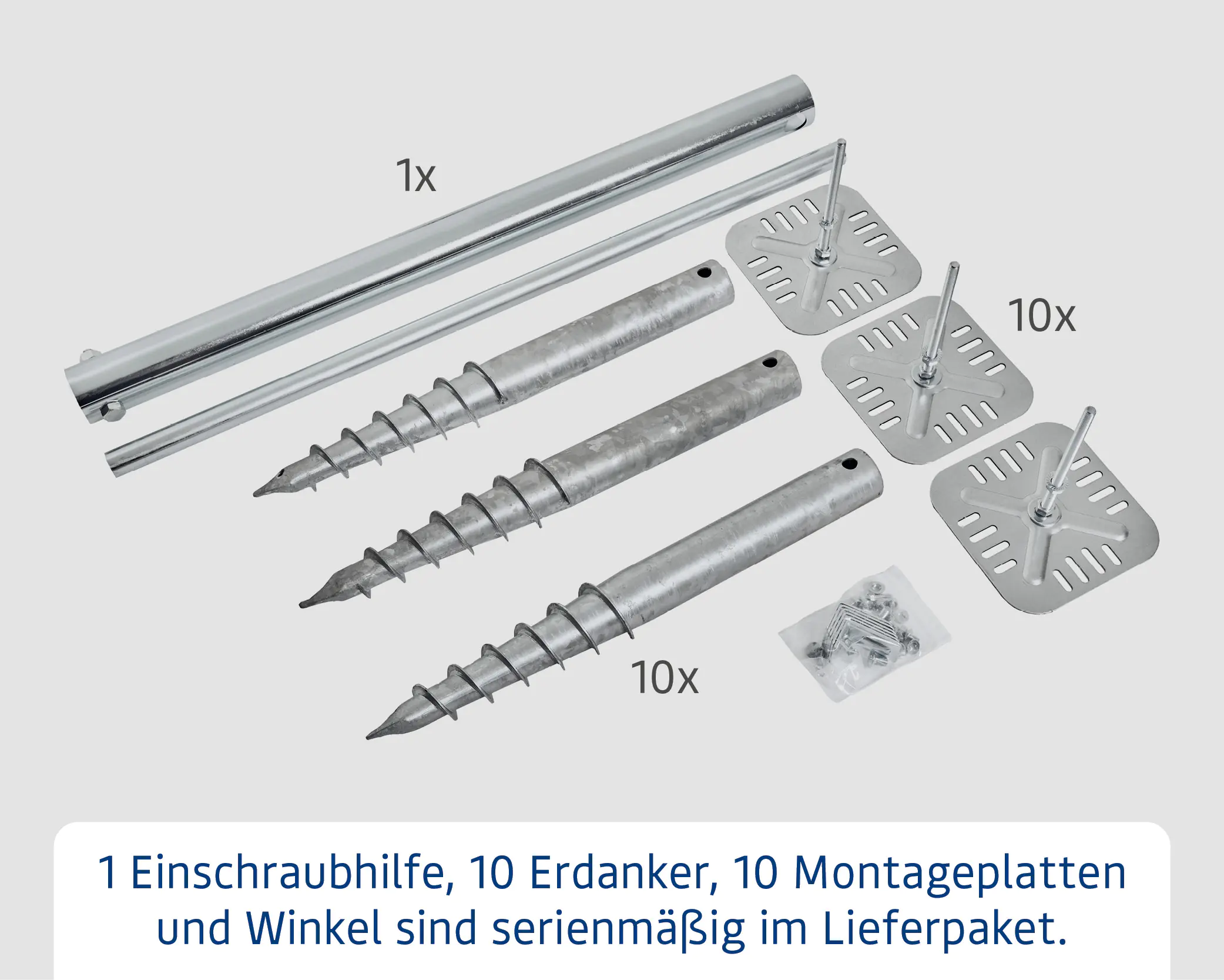 EcoStar Schraubfundament mit 10 Schrauben EcoStar Schraubfundament mit 10 Schrauben