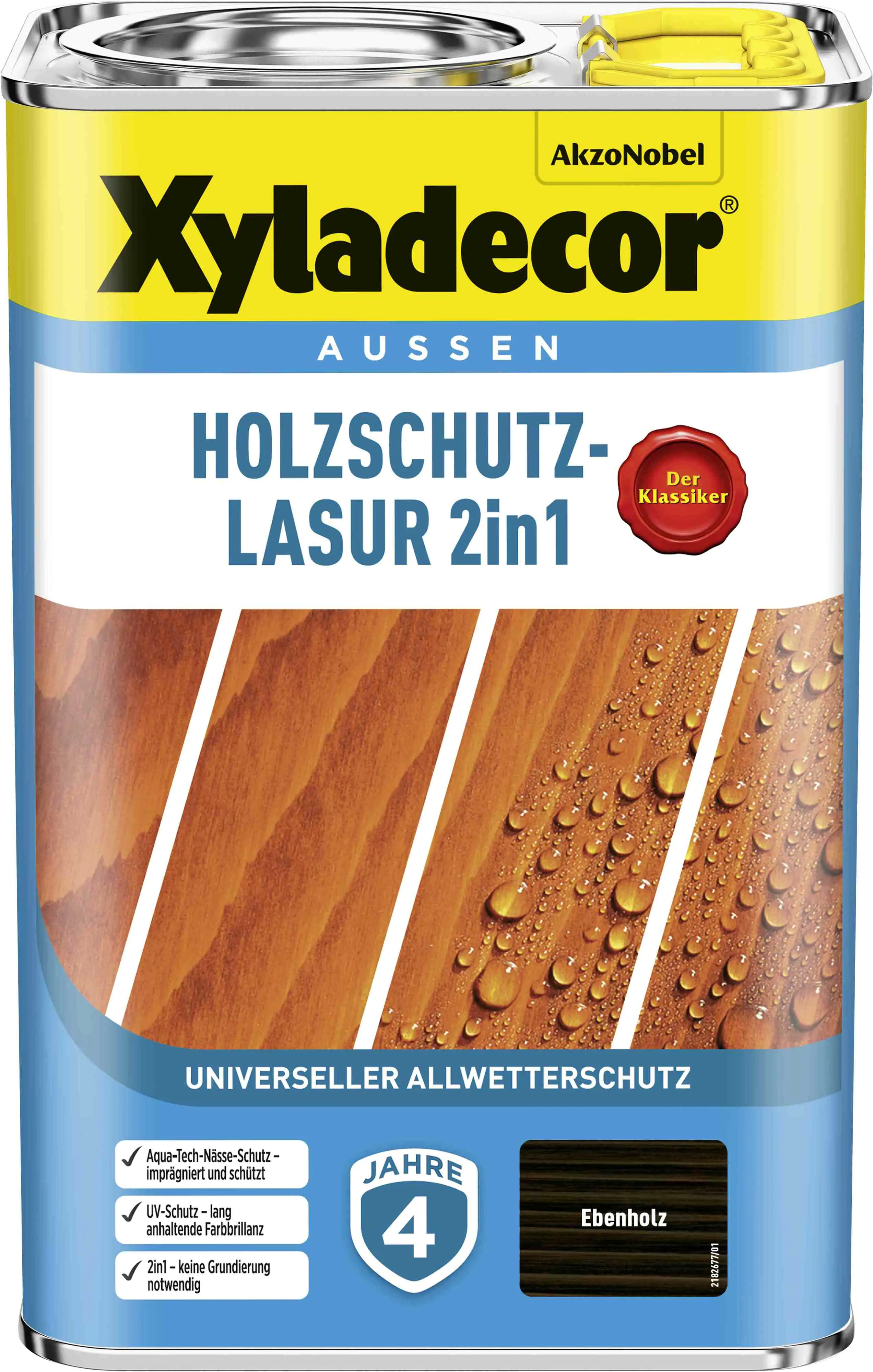 Xyladecor Holzschutz-Lasur 4 L ebenholz 2in1 Xyladecor Holzschutz-Lasur 4 L ebenholz 2in1