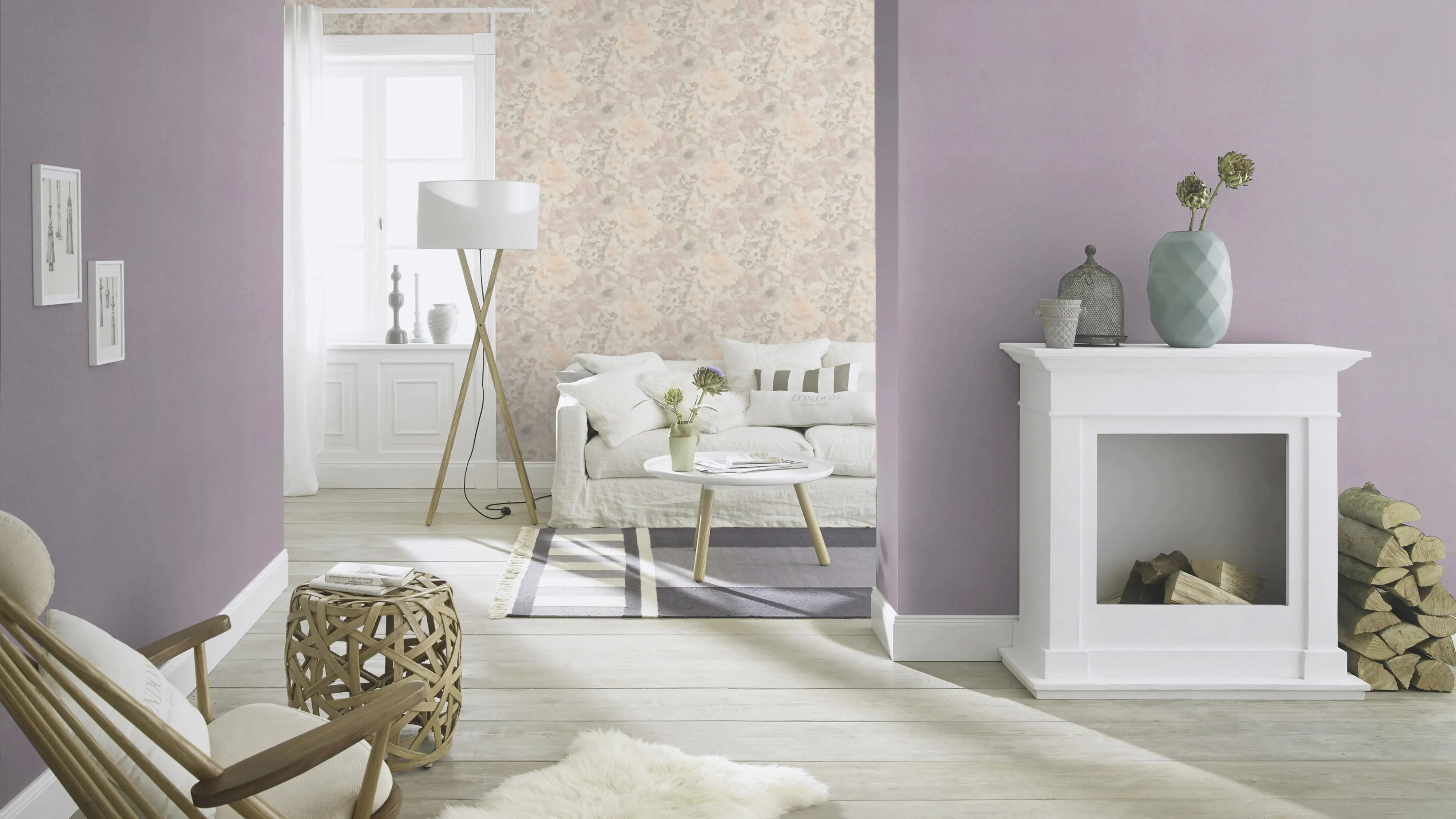 Rasch Vliestapete 448535 Florentine uni lila 10,05 x 0,53 m Rasch Vliestapete 448535 Florentine uni lila 10,05 x 0,53 m