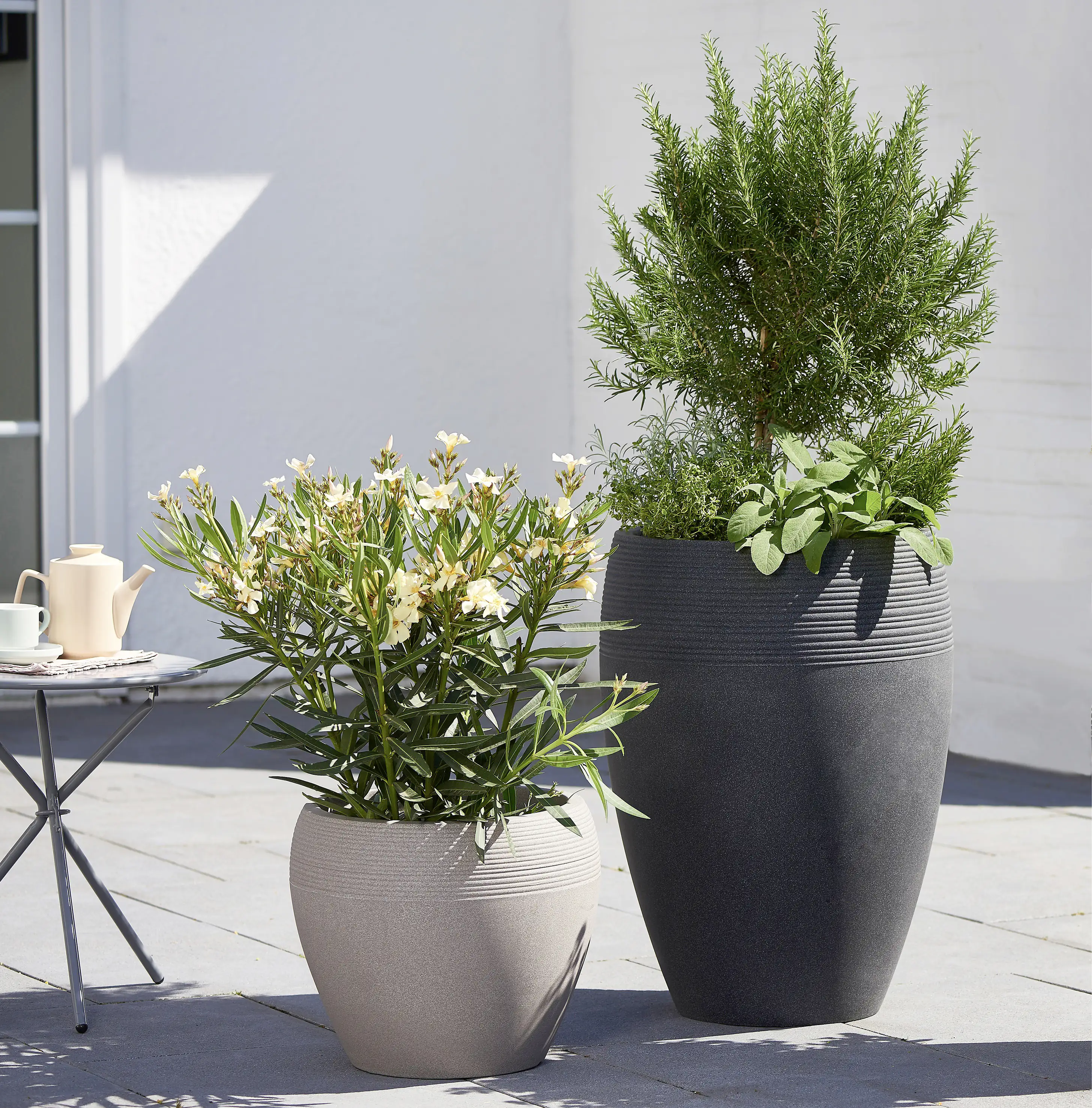 Scheurich Pflanzgefäß Lineo Serie 282 taupe-granit Ø 30 cm