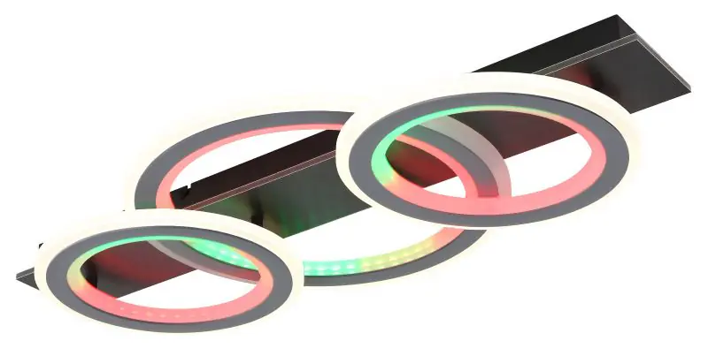 Globo Deckenleuchte Jayden 73 x 37 cm L x B schwarz CCT