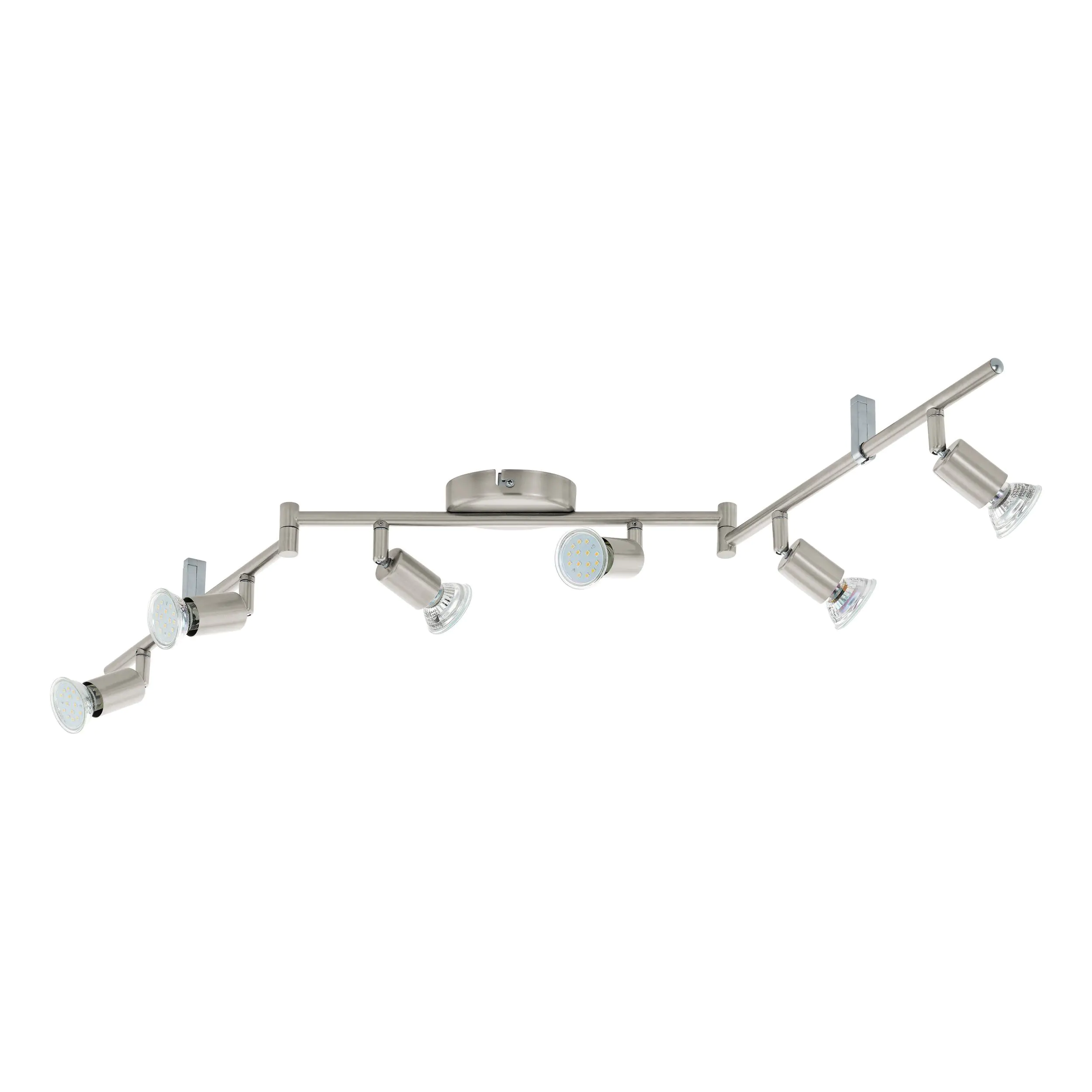 Eglo 6er LED Spot Buzz nickel-matt 105 x 6,5 cm GU10 Eglo 6er LED Spot Buzz nickel-matt 105 x 6,5 cm GU10