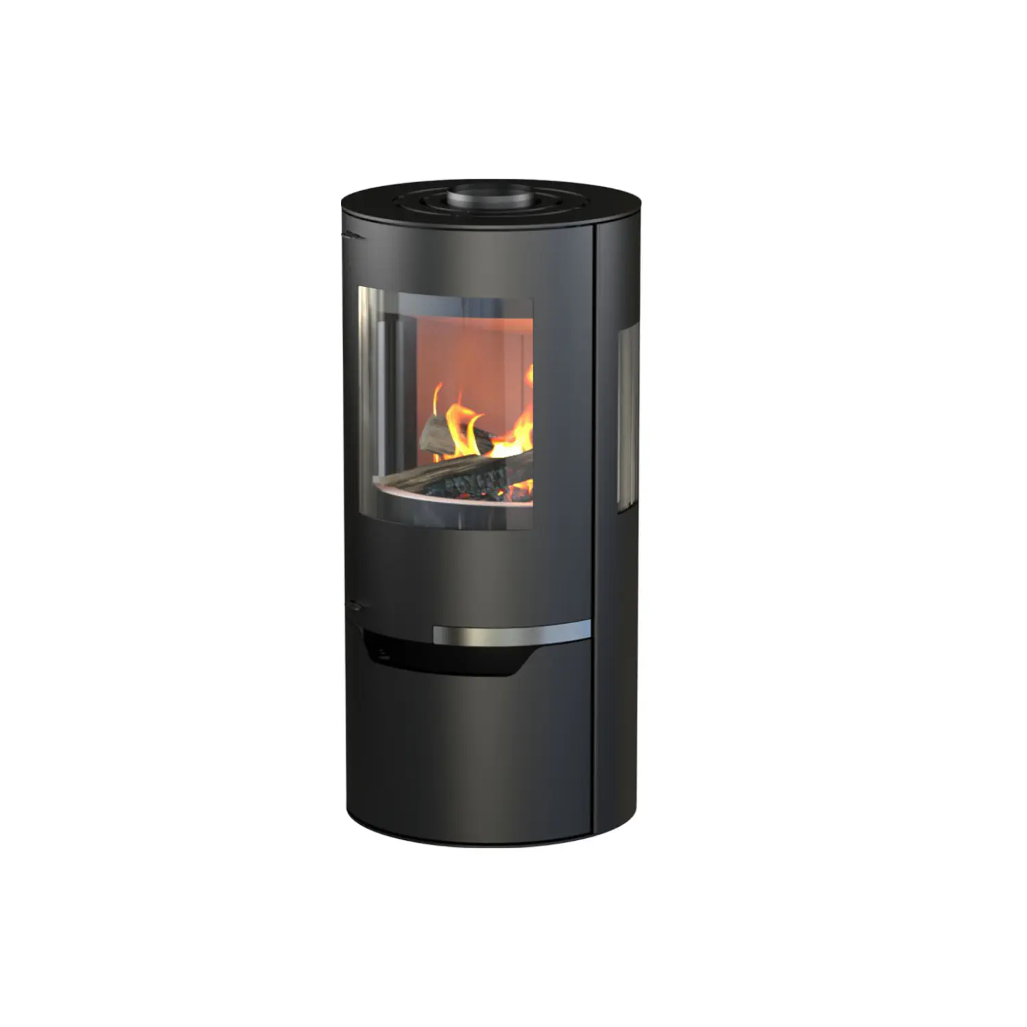 Thermia Kaminofen Hiron Trio Stahl schwarz 6 kW