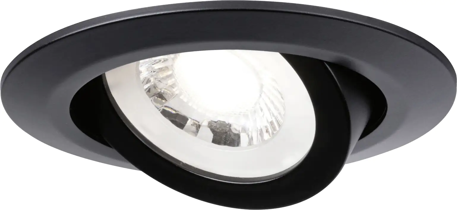 Paulmann LED Einbauleuchte 3er Set schwarz Ø 8,2 cm schwenkbar warmweiß