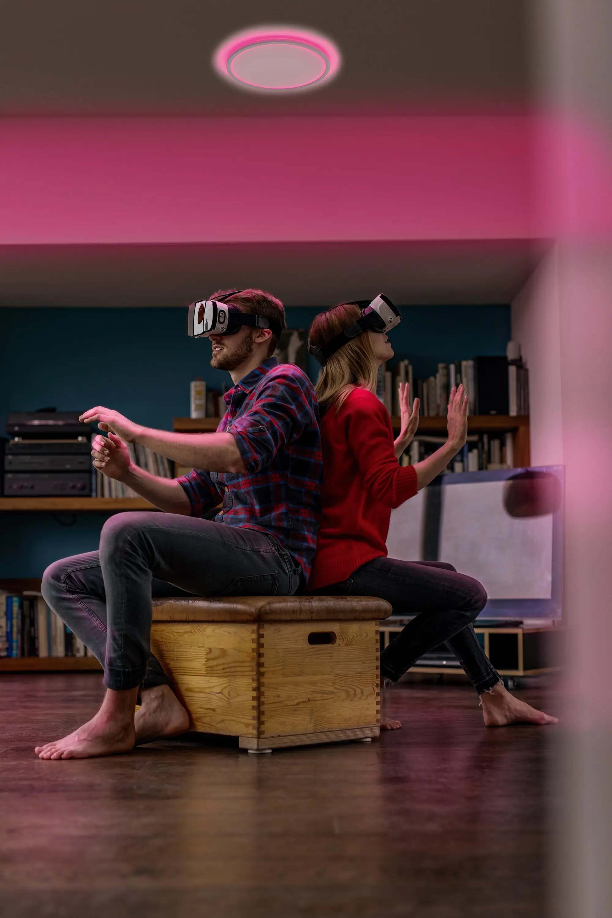 Ledvance Smart+ LED Deckenleuchte Orbis Ceiling weiß Ø 40 cm 25 W RGBW