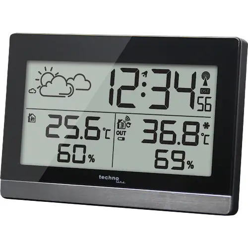 Technoline Wetterstation WS 9255 schwarz edelstahl