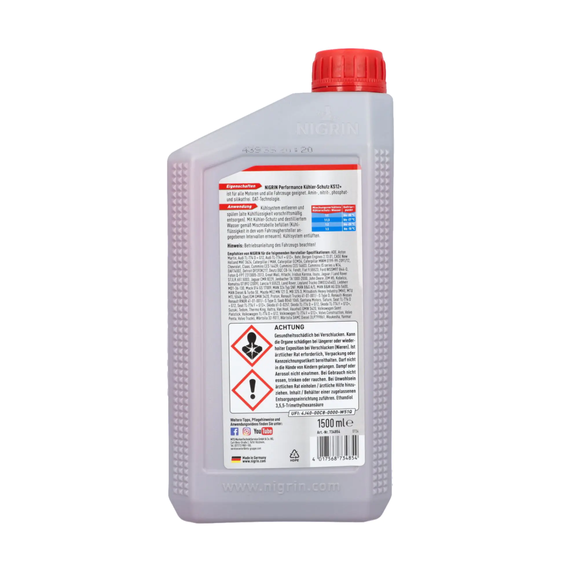 Nigrin Performance Kühlerfrostschutz KS12+ 1,5 L Nigrin Performance Kühlerfrostschutz KS12+ 1,5 L