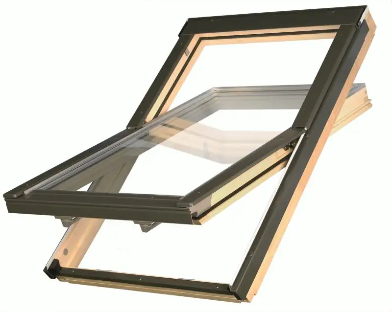 OptiLight Schwingfenster B10 114 x 118 cm Holz natur