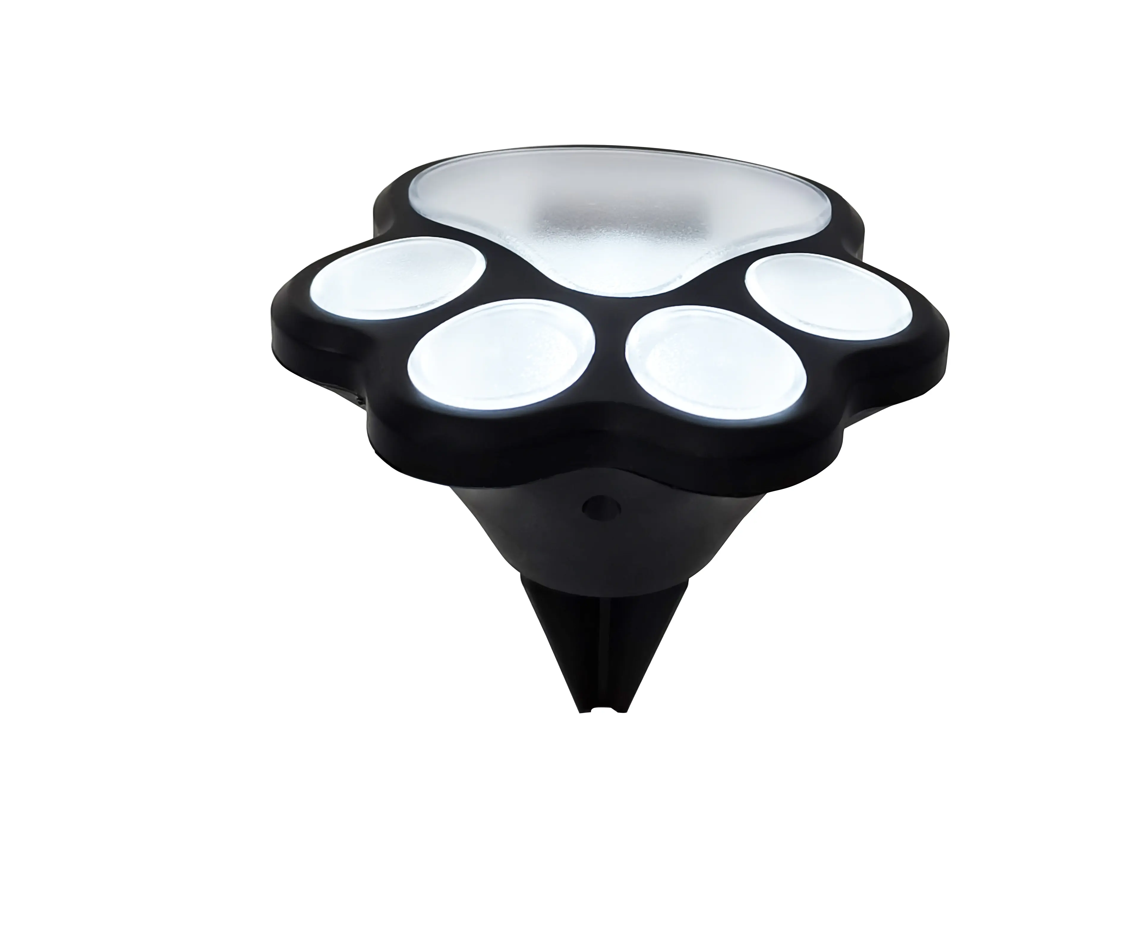 Dapo LED Solarleuchte Dekofigur Pfote weiß