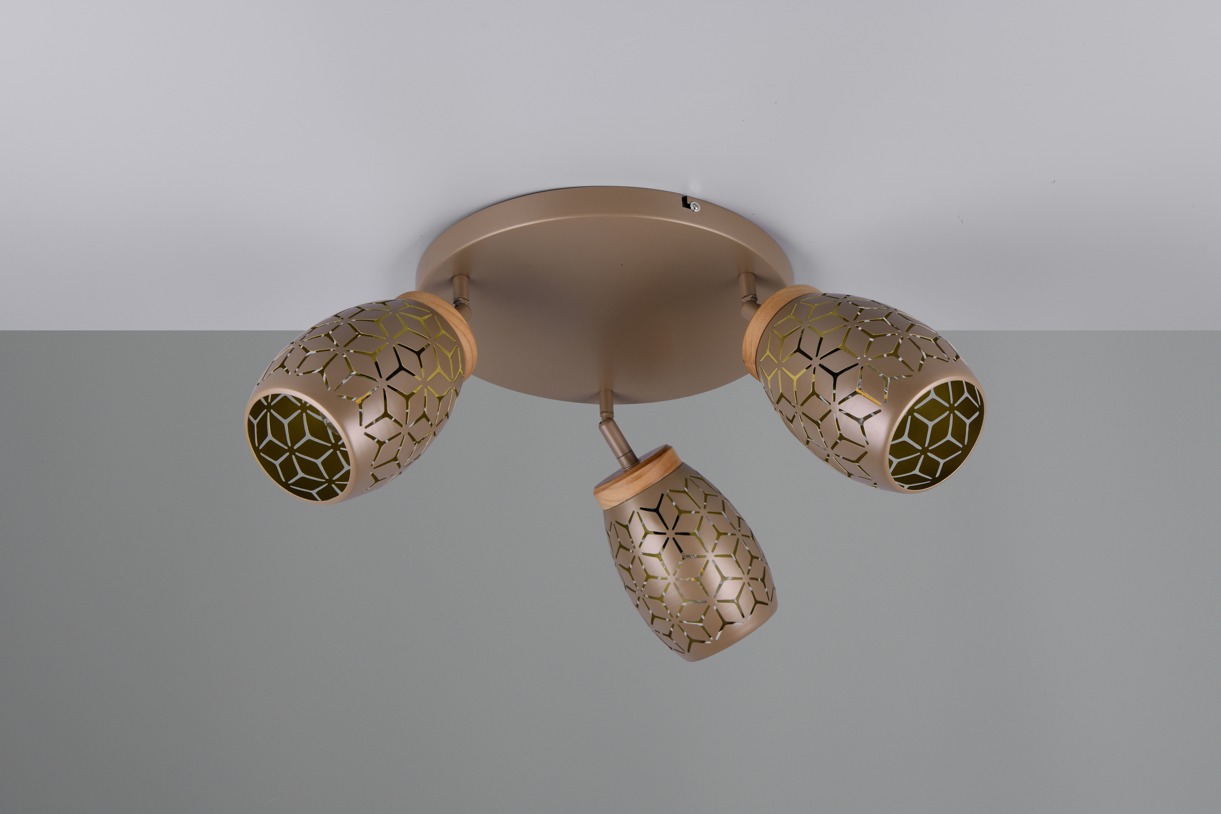 Trio Deckenleuchte Bidar Ø 58 cm warmweiß coffee