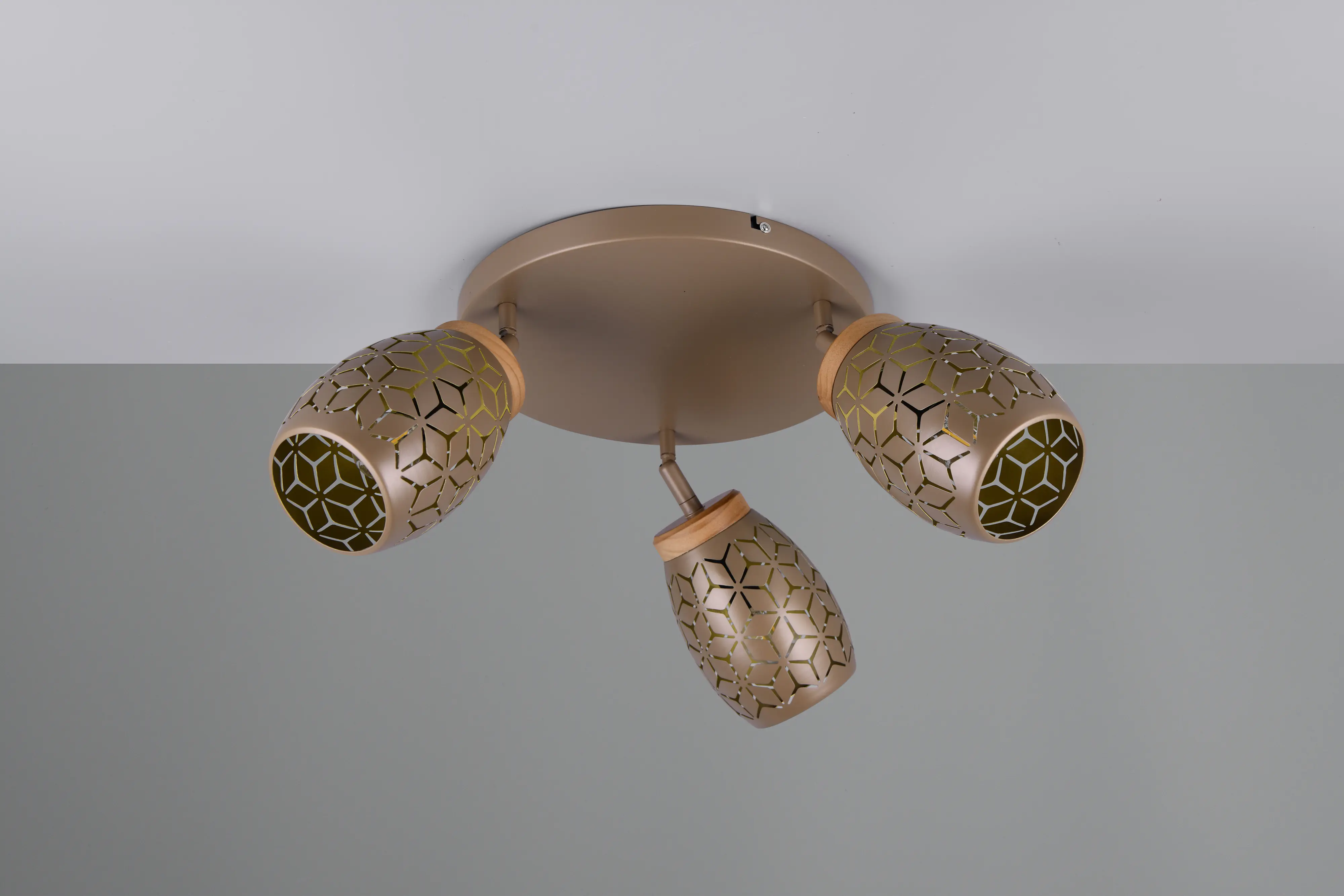 Trio Deckenleuchte Bidar Ø 58 cm warmweiß coffee