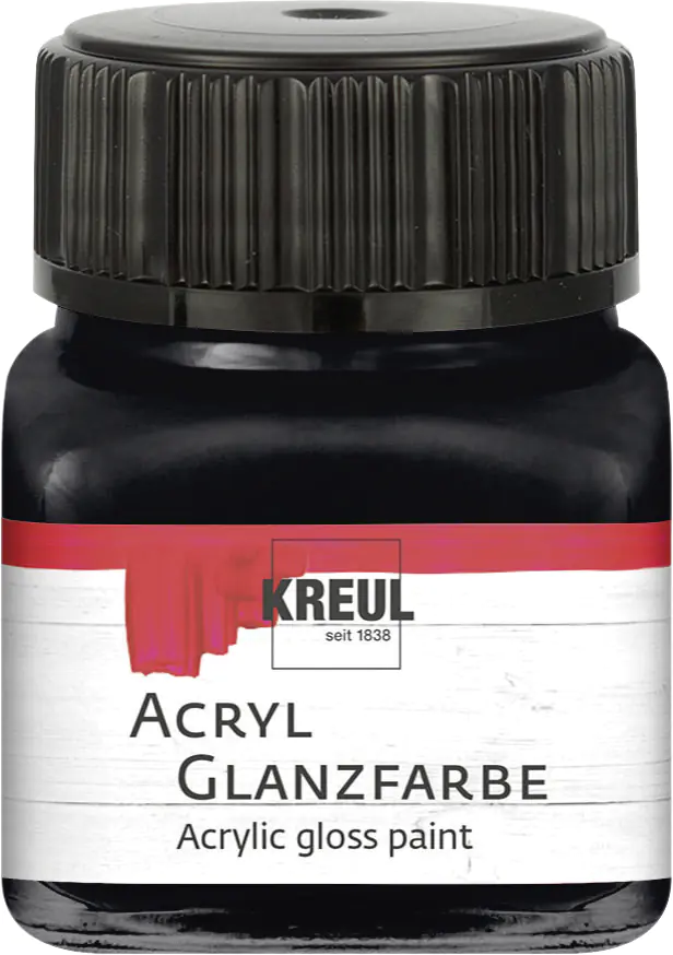 Kreul Acryl Glanzfarbe schwarz 20 ml