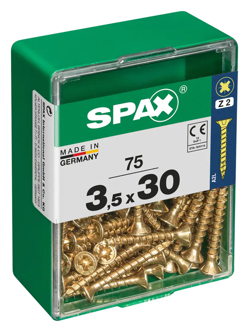 Spax Universalschrauben 3.5 x 30 mm PZ 2 - 75 Stk.