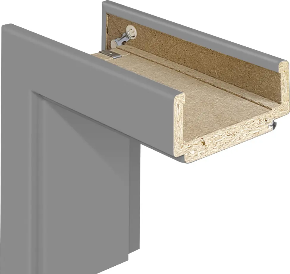 Borne Zarge Lack edelgrau 61 cm DIN links