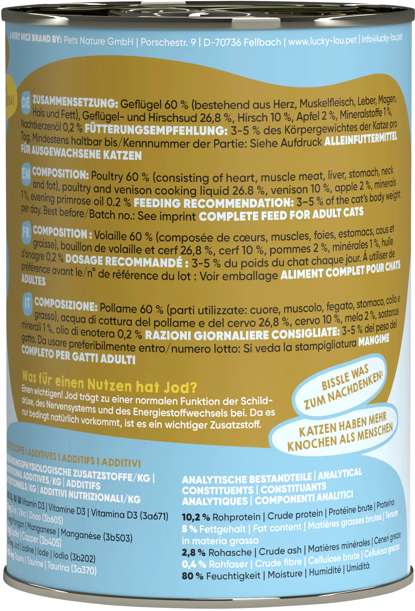 Lucky Lou Lifestage Adult Geflügel und Hirsch 400g Lucky Lou Lifestage Adult Geflügel und Hirsch 400g