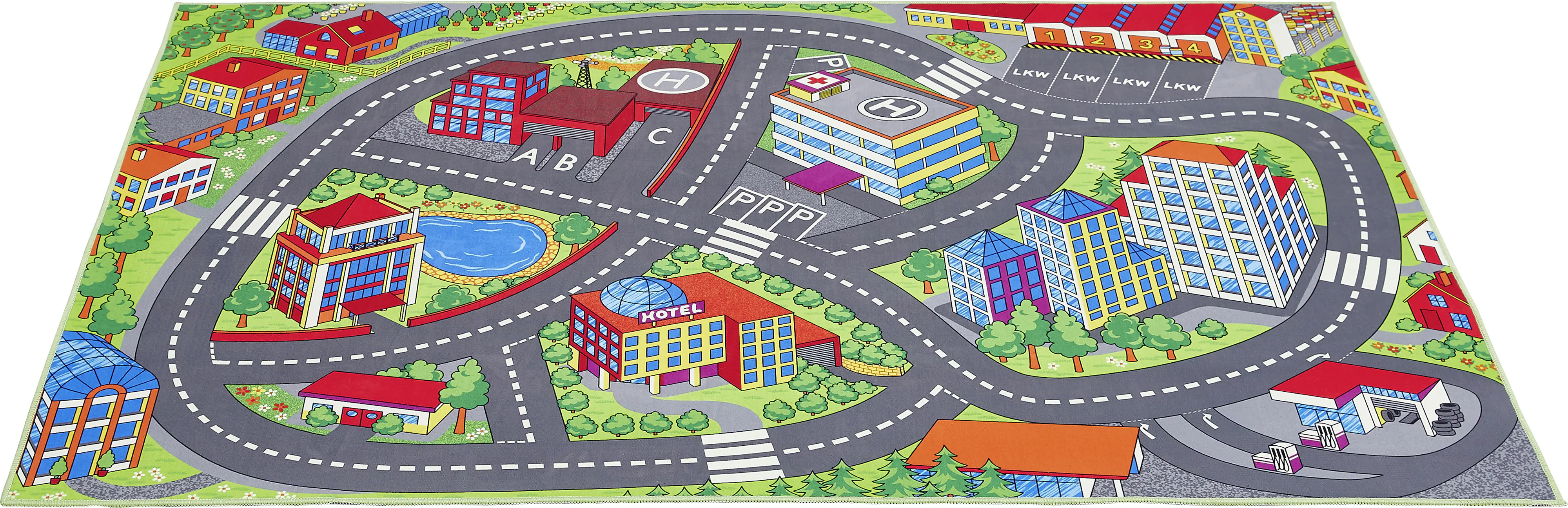 Andiamo Kinderteppich Straßenteppich 100 x 150 cm