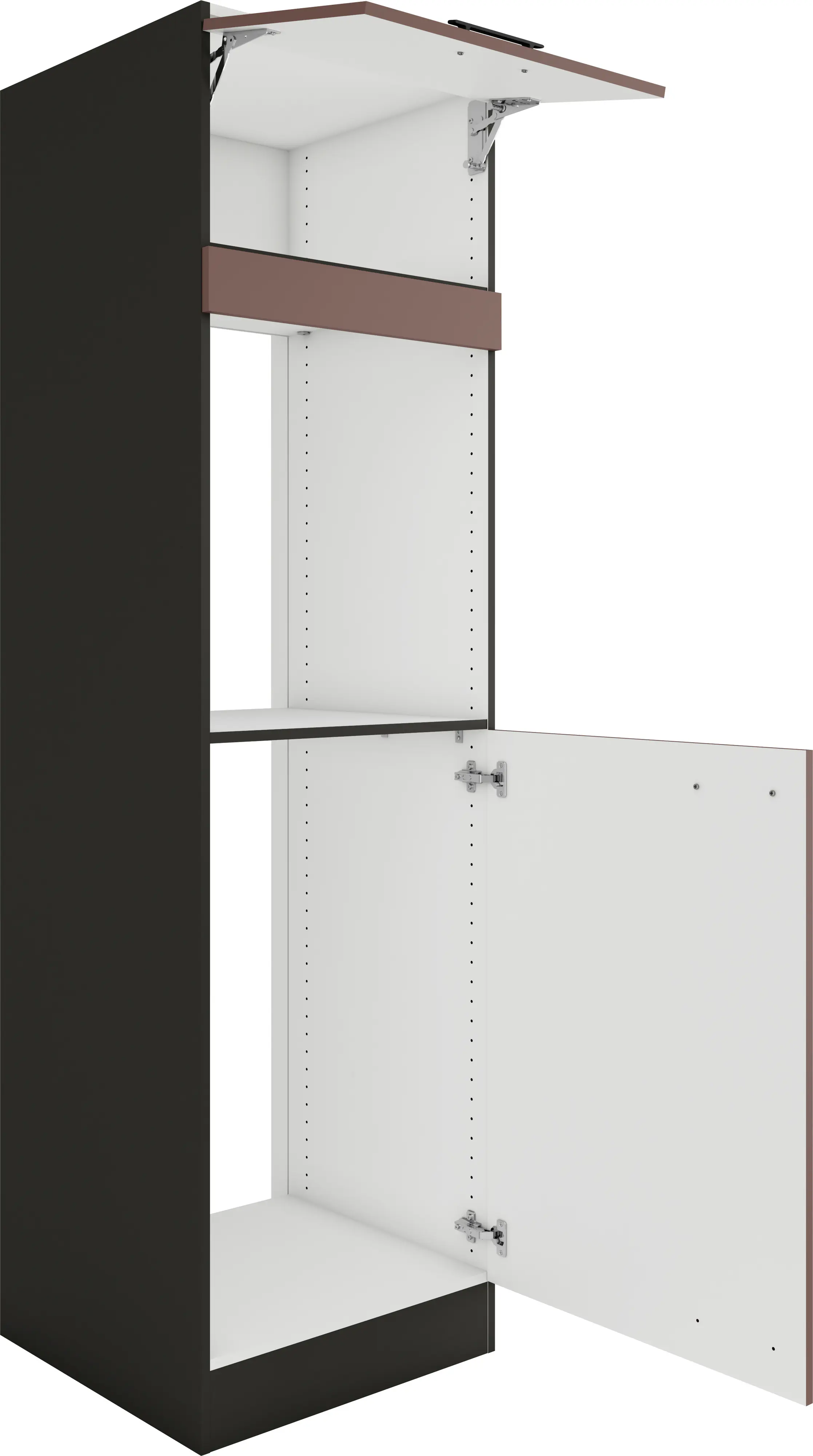 Optifit Hochschrank Nizza 407 rostrot/anthrazit 60 cm