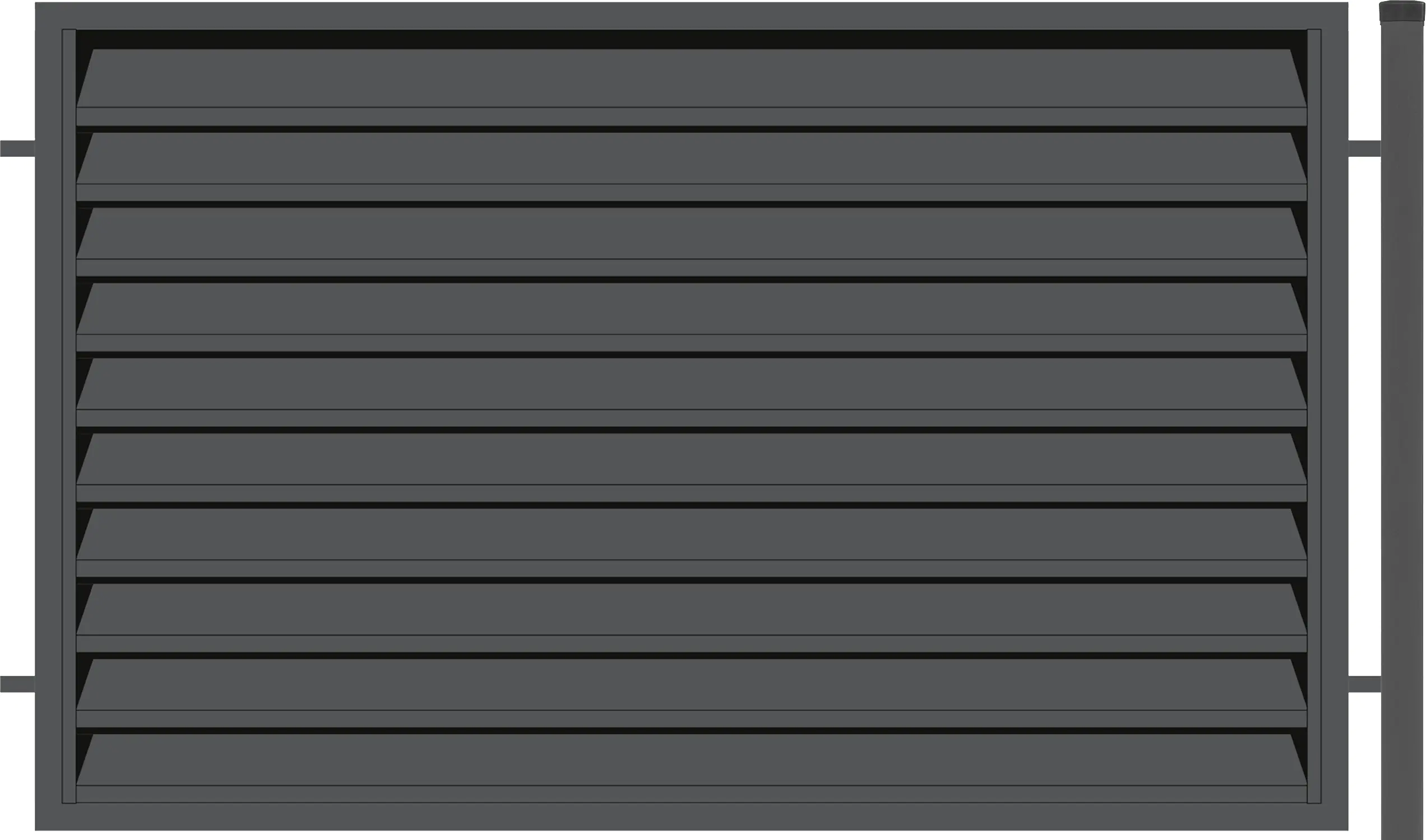 Polbram Zaun-Erweiterungsset Ulrich 120 inkl. Zaunfeld, Pfosten und Halterung