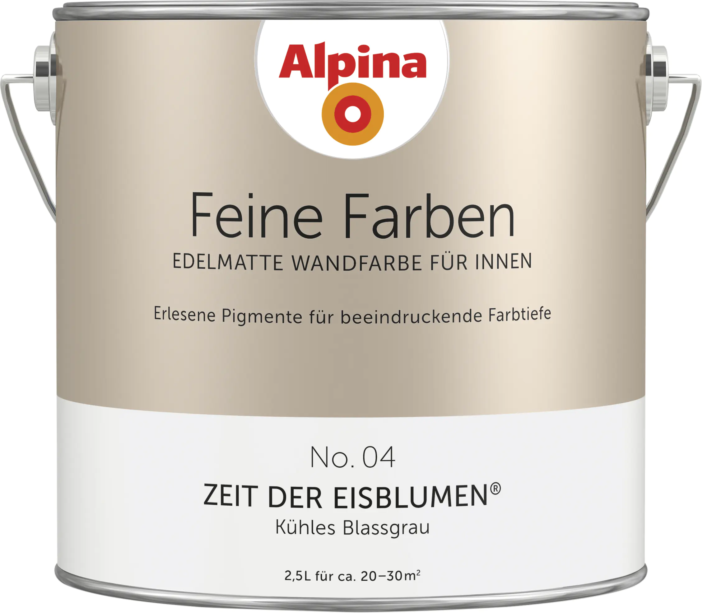 Alpina Feine Farben No. 04 Zeit der Eisblumen 2,5 L kühles blassgrau edelmatt Alpina Feine Farben No. 04 Zeit der Eisblumen 2,5 L kühles blassgrau edelmatt