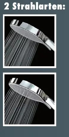 Primaster Handbrause 2 Strahlarten Water Drop chrom-weiß wassersparend