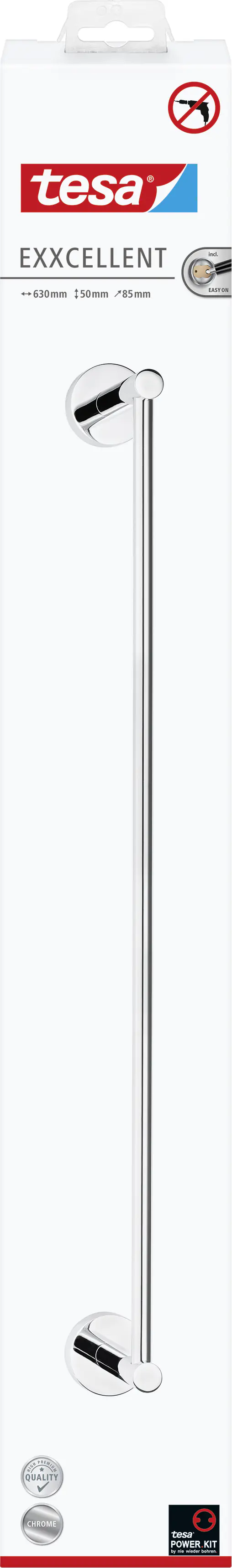 tesa Handtuchstange Exxcellent Zamak, chrom, rostfrei
