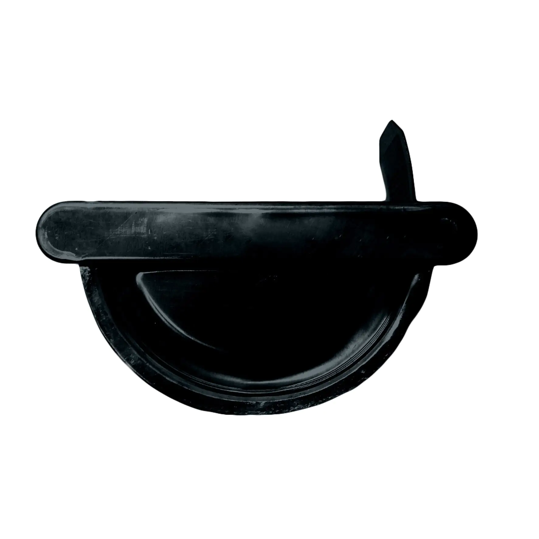 Sarei Endstück Alu Halbrund rund, Rechts, anthrazit