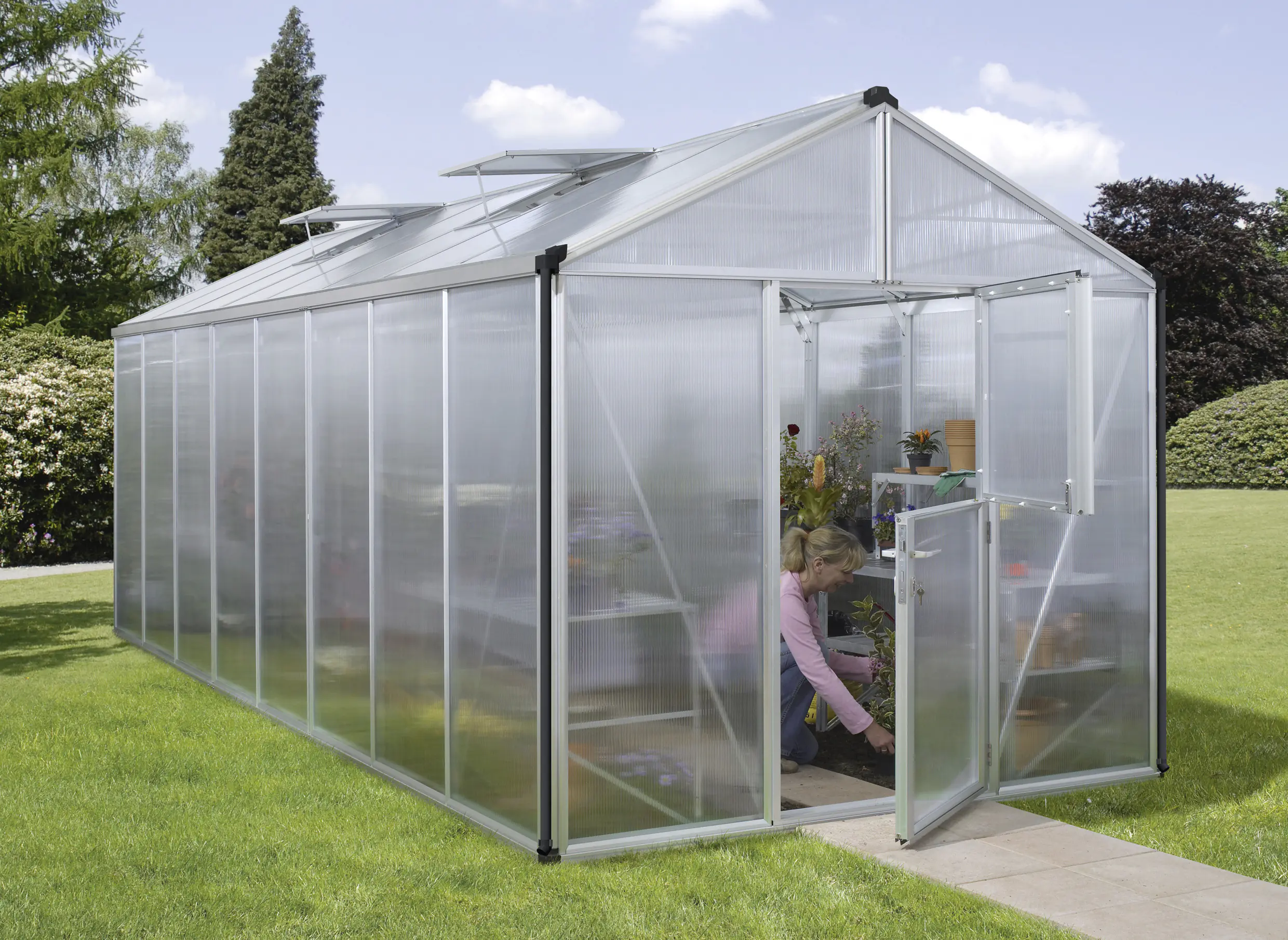 Vitavia Gewächshaus-Set Zeus 15700 HKP 10 mm alu 266 x 621 cm 