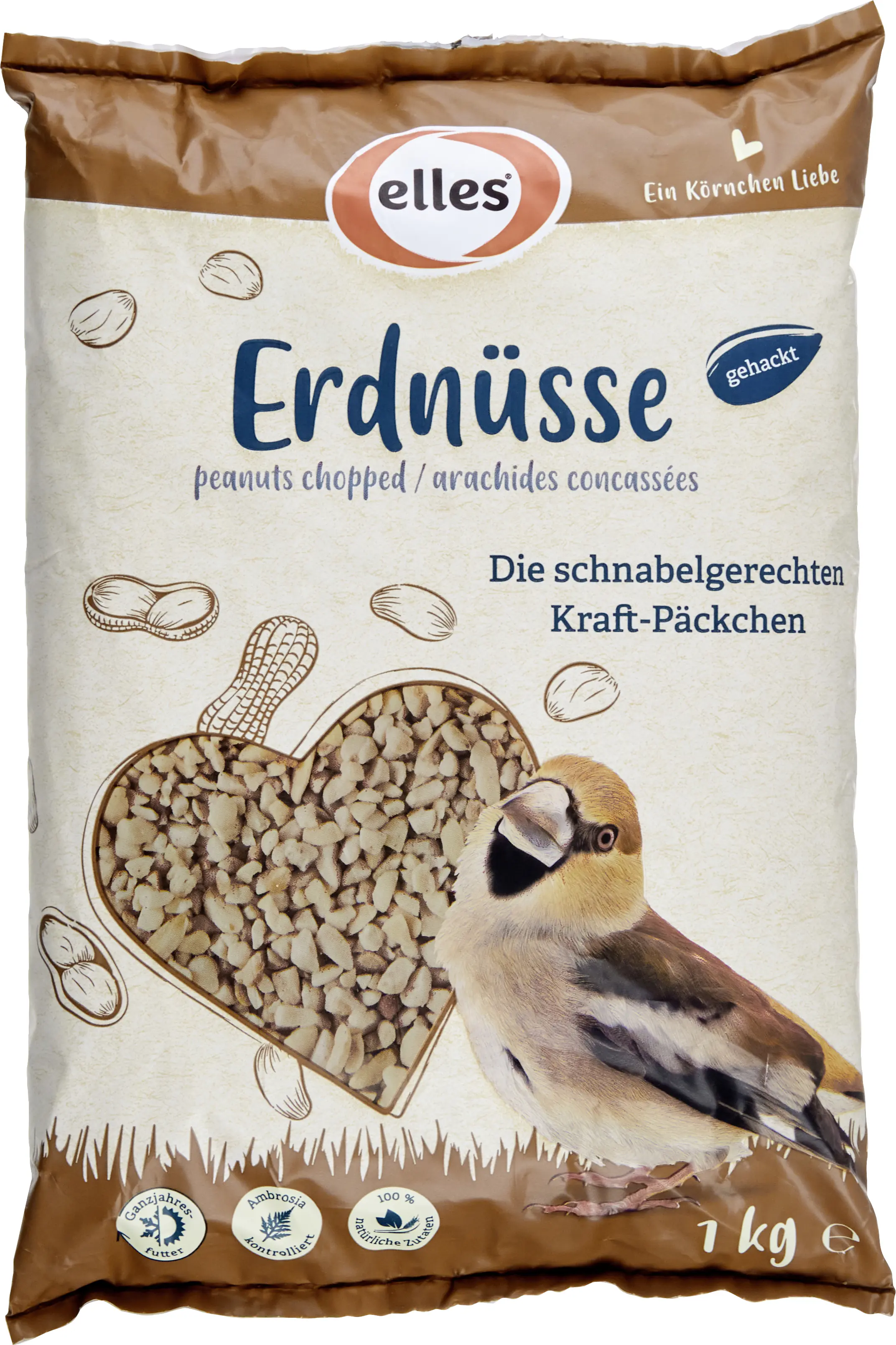 Elles Wildvogelfutter Erdnusskerne gehackt 1 kg