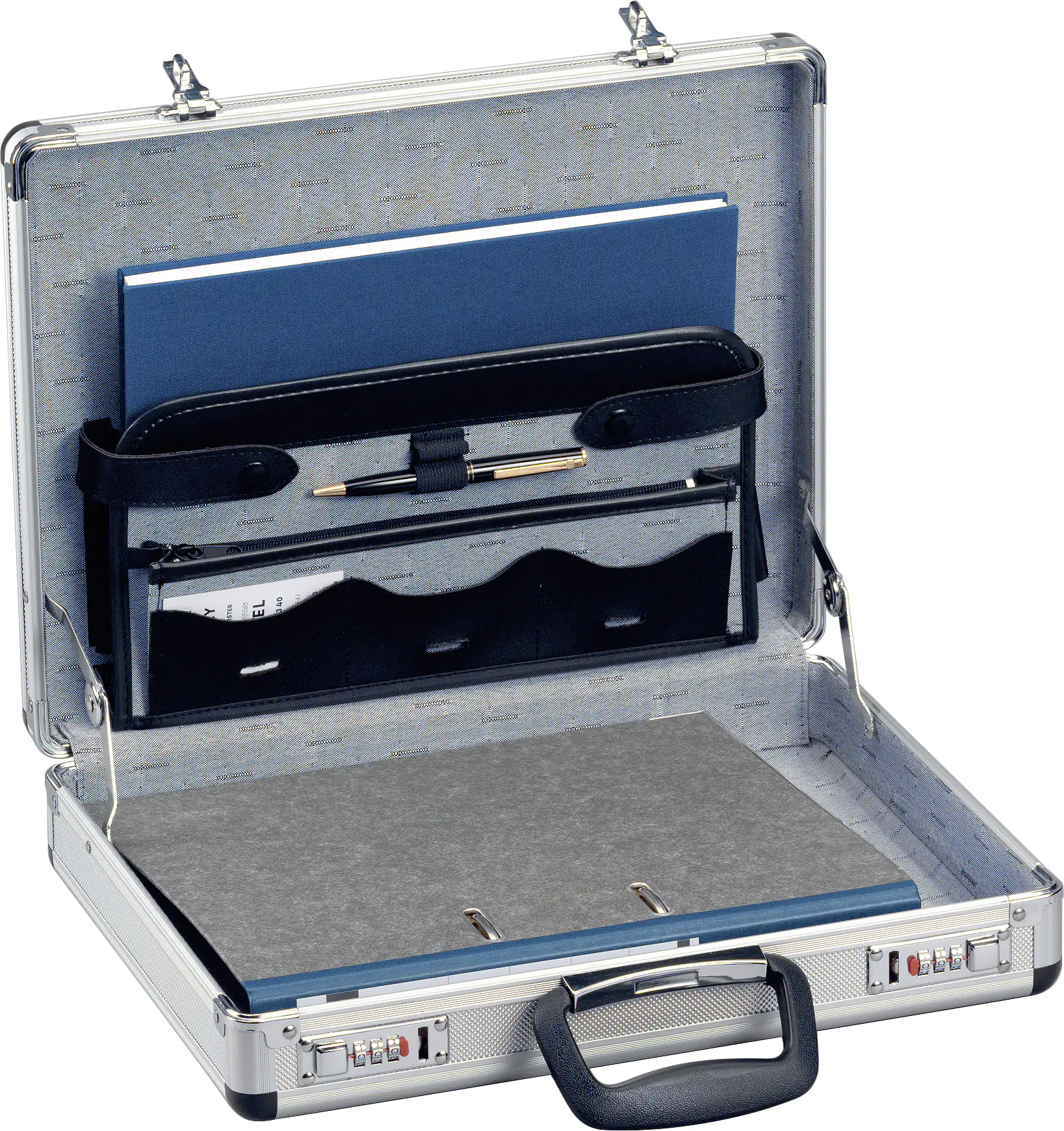 4005187204209_1073371 Allit Aktenkoffer Alu Profi Case 16 silber mit Zahlenschloss