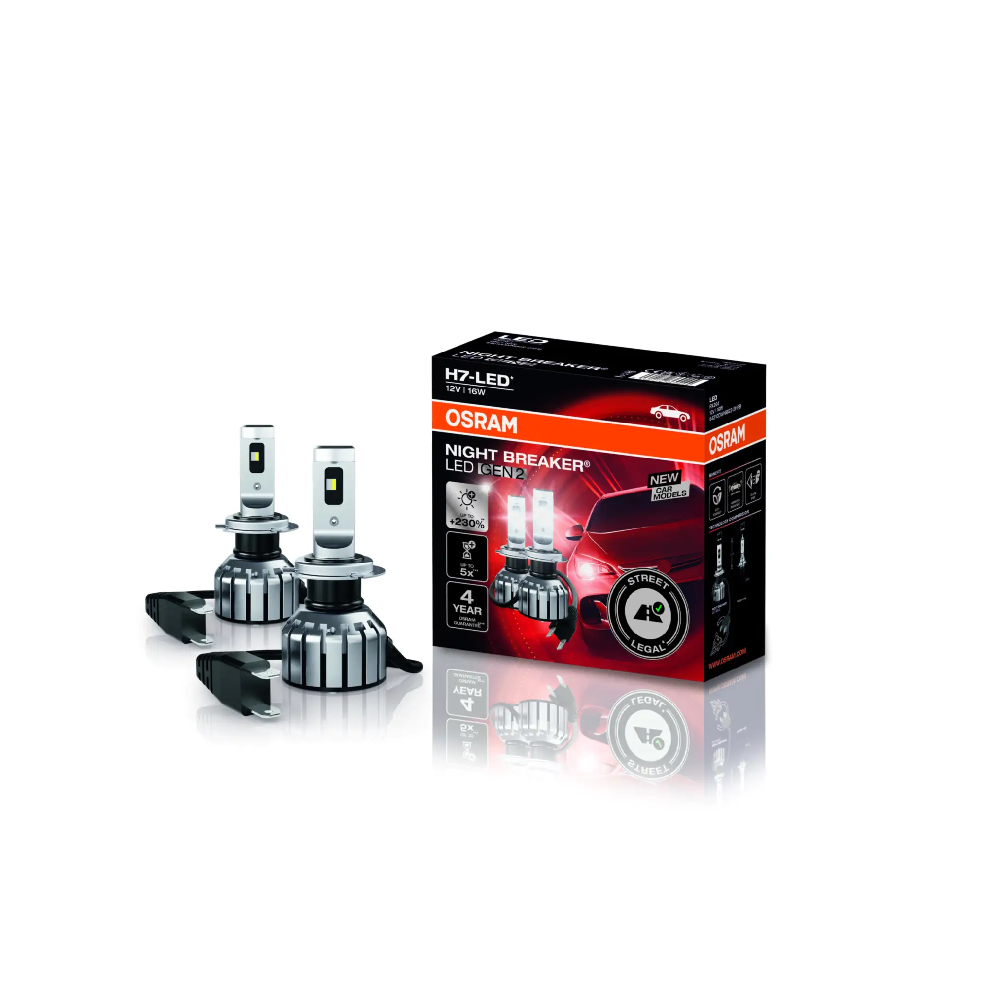 Osram Scheinwerferlampe H7 Night Breaker LED GEN2 2 Stück