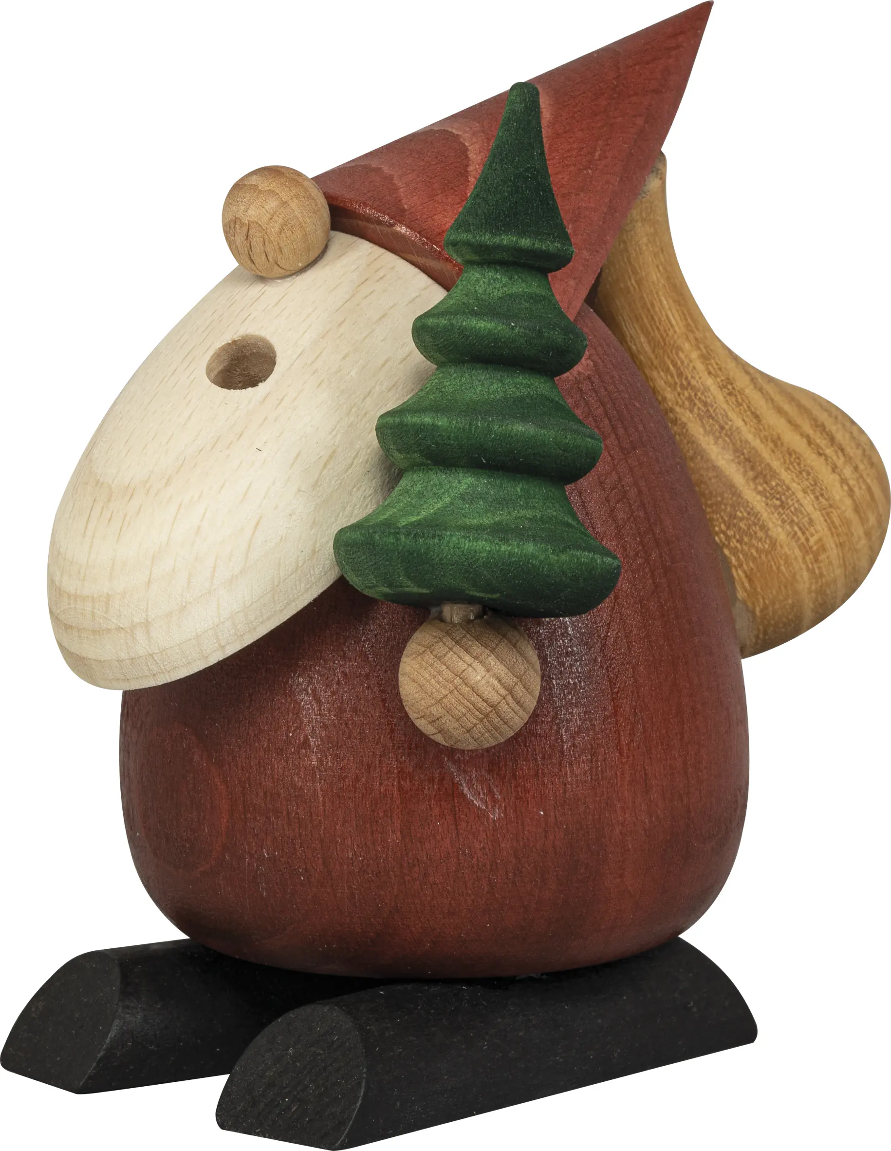 Räucherfigur Deko Holz Weihnachtsmann 11 cm