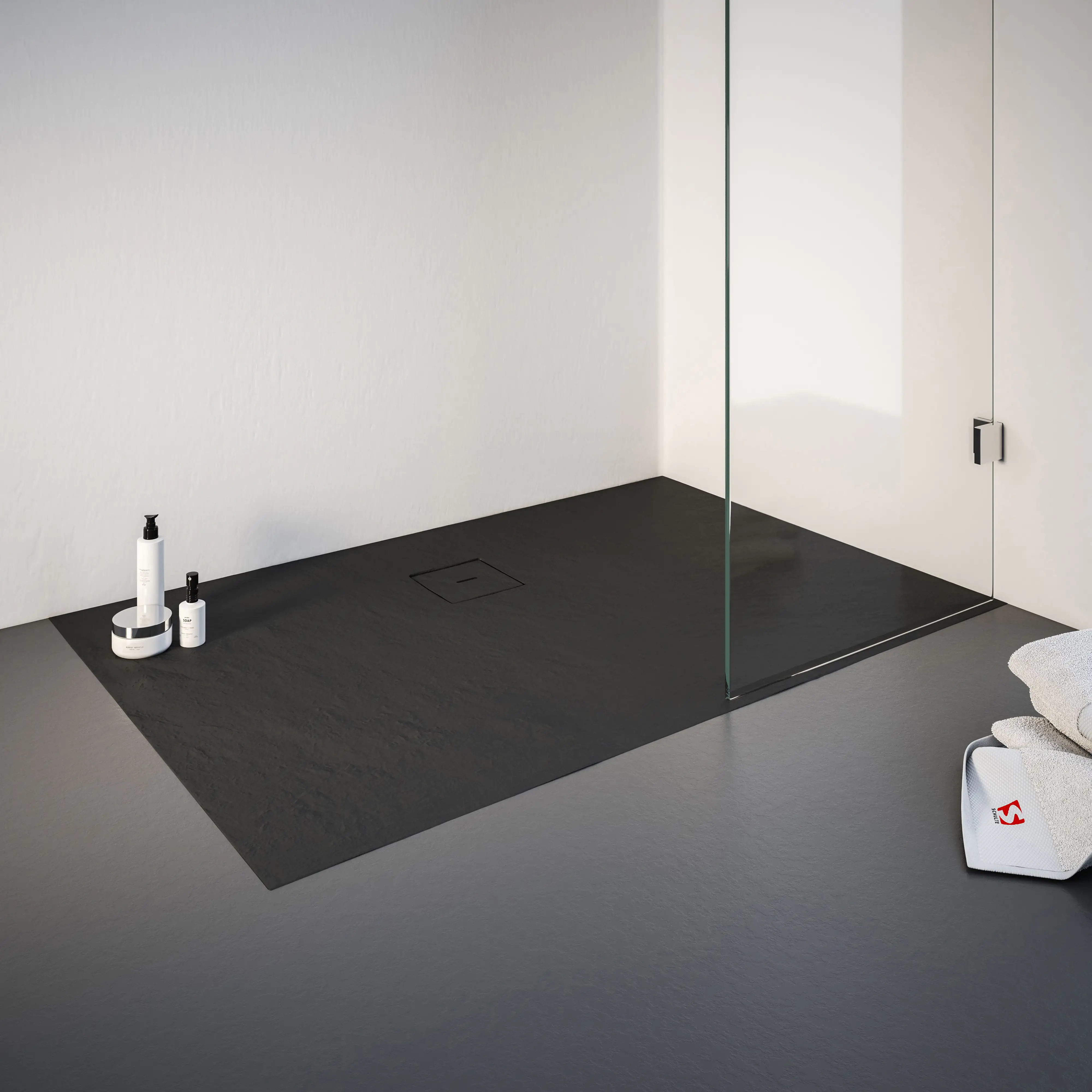 4060991066009 Schulte Duschwanne Steinstruktur 75 x 140 cm anthrazit