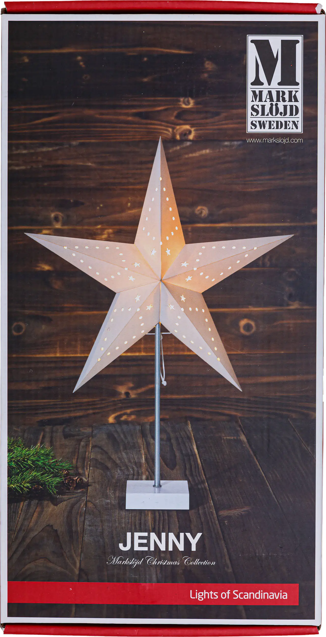 7330024576216_01 Markslöjd Standstern Jenny weiß, H 61 cm x T 17,5 cm x B 45 cm