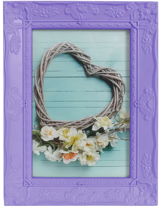 Portrait Bilderrahmen Antico lila, 10 x 15 cm