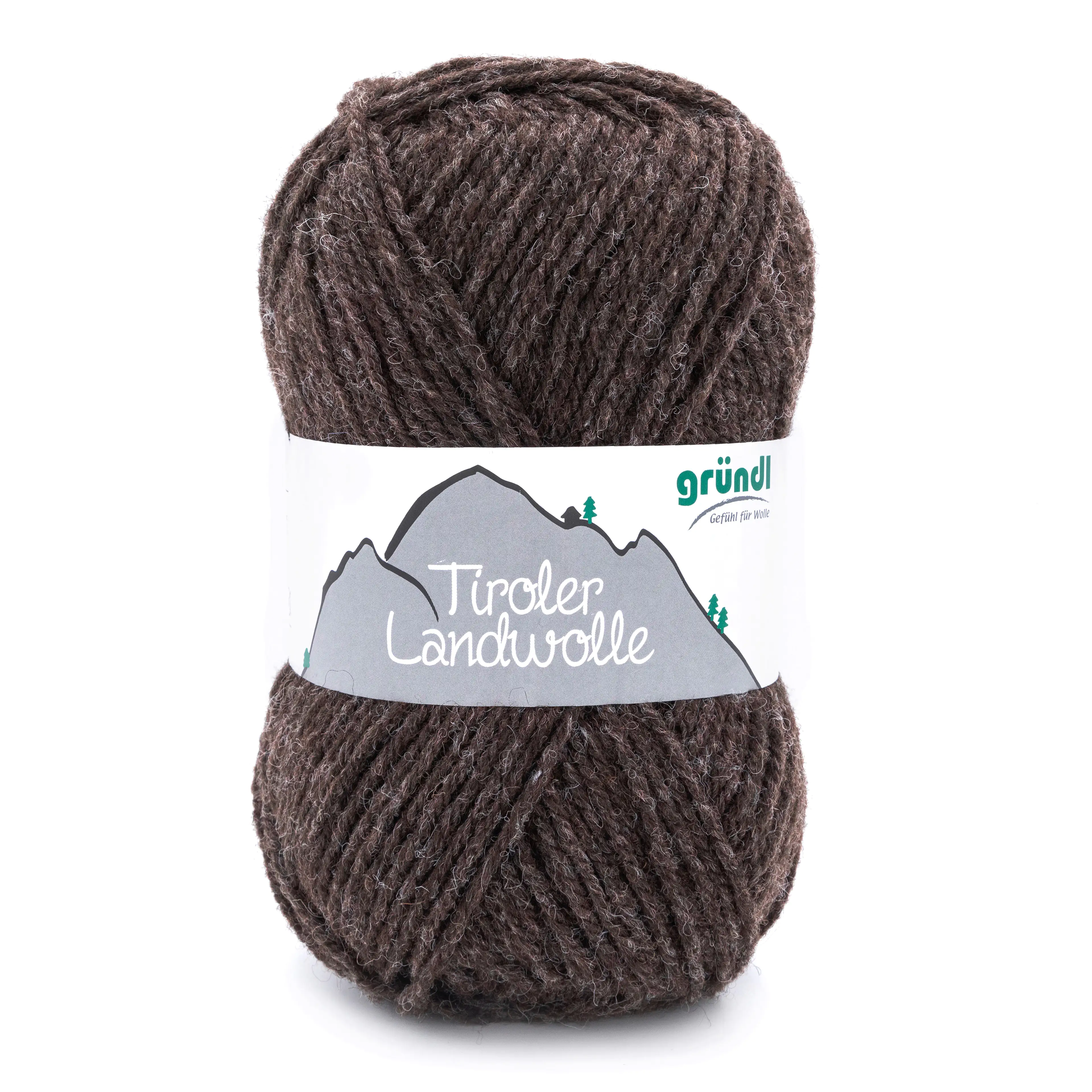 Gründl Tiroler Landwolle 100 g lodenbraun