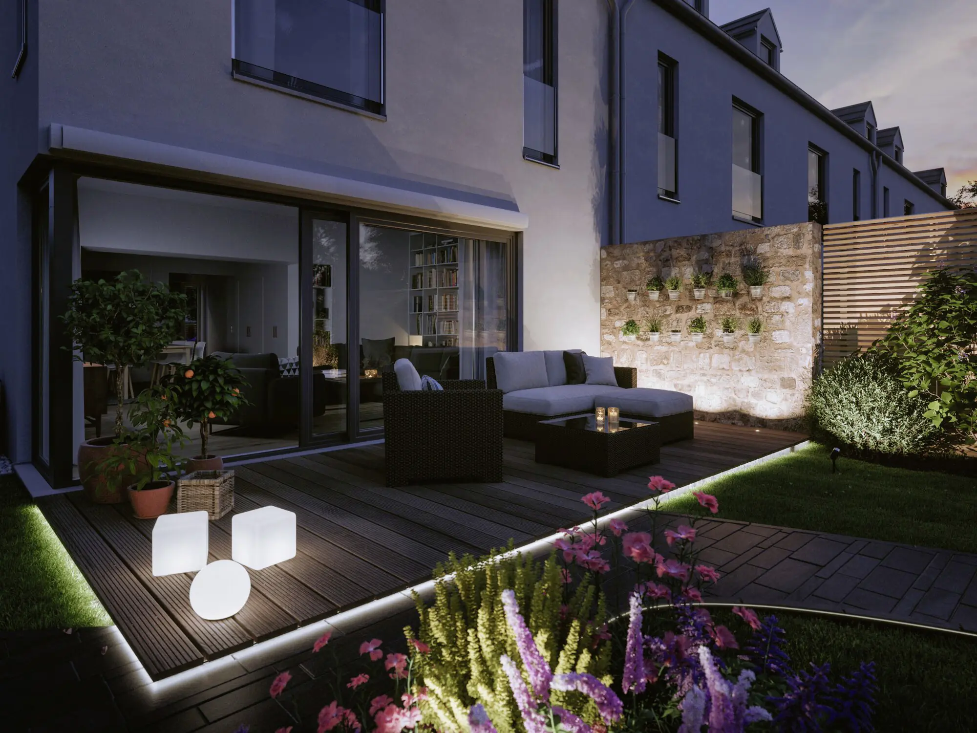 Paulmann Plug & Shine Neon Stripe Outdoor, 2 m, weiß, dimmbar, RGBW